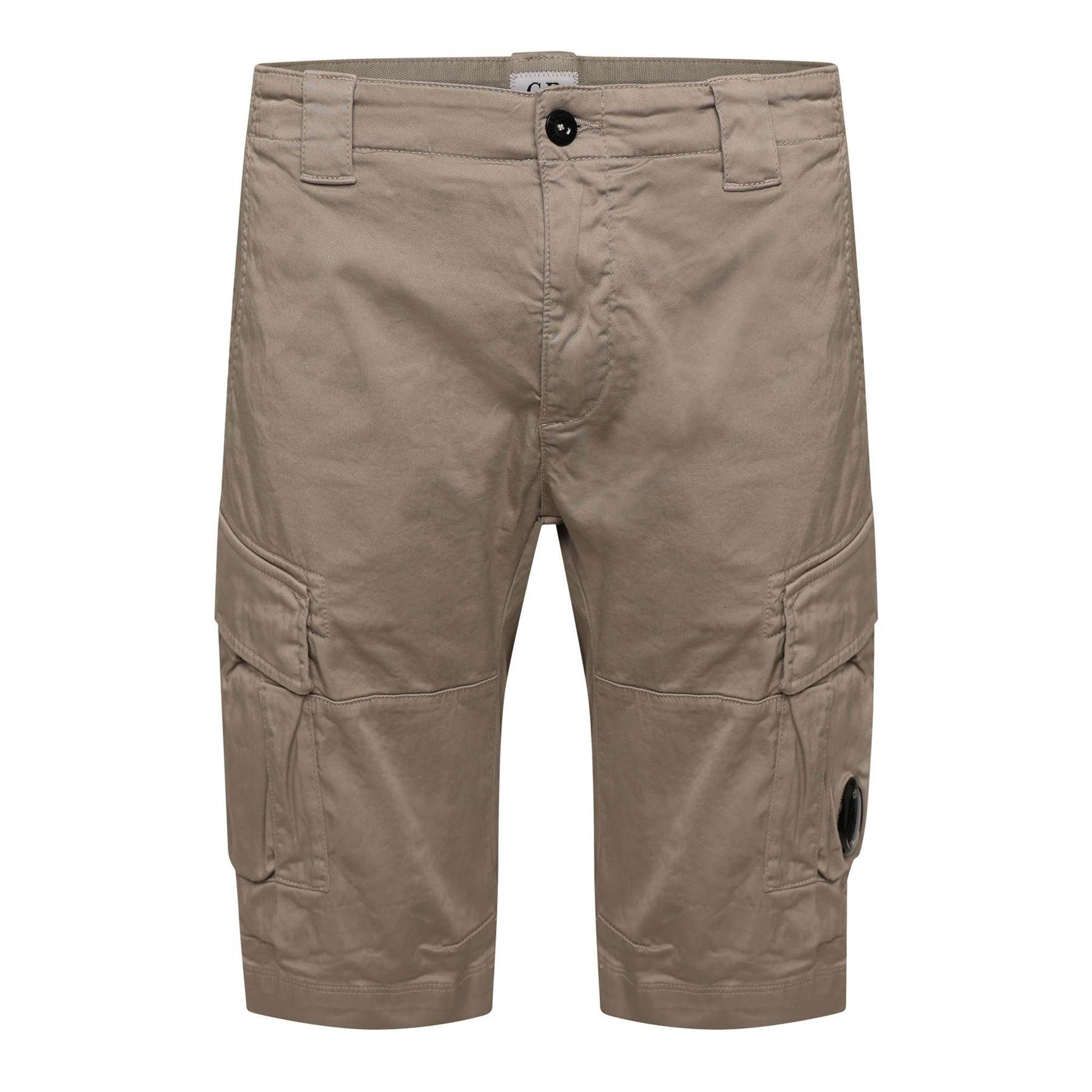 Beige - CP Company - Sateen Stretch Cargo Shorts - 1