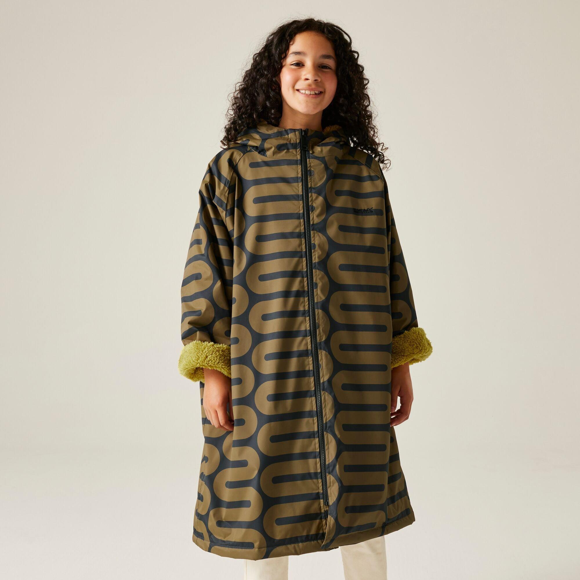 Green - Regatta - Kids' Orla Waterproof Fleece Lined Robe - 1