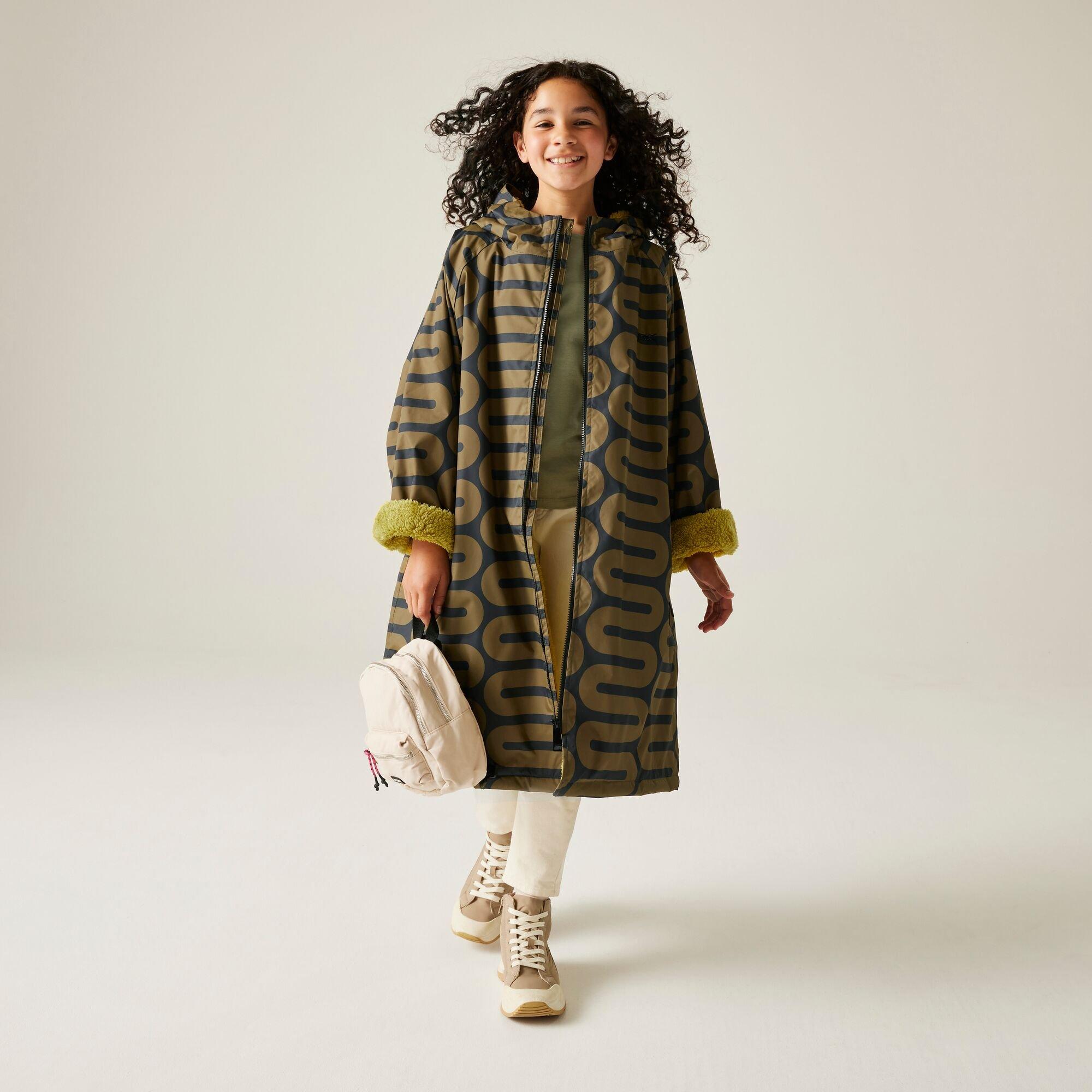 Green - Regatta - Kids' Orla Waterproof Fleece Lined Robe - 3