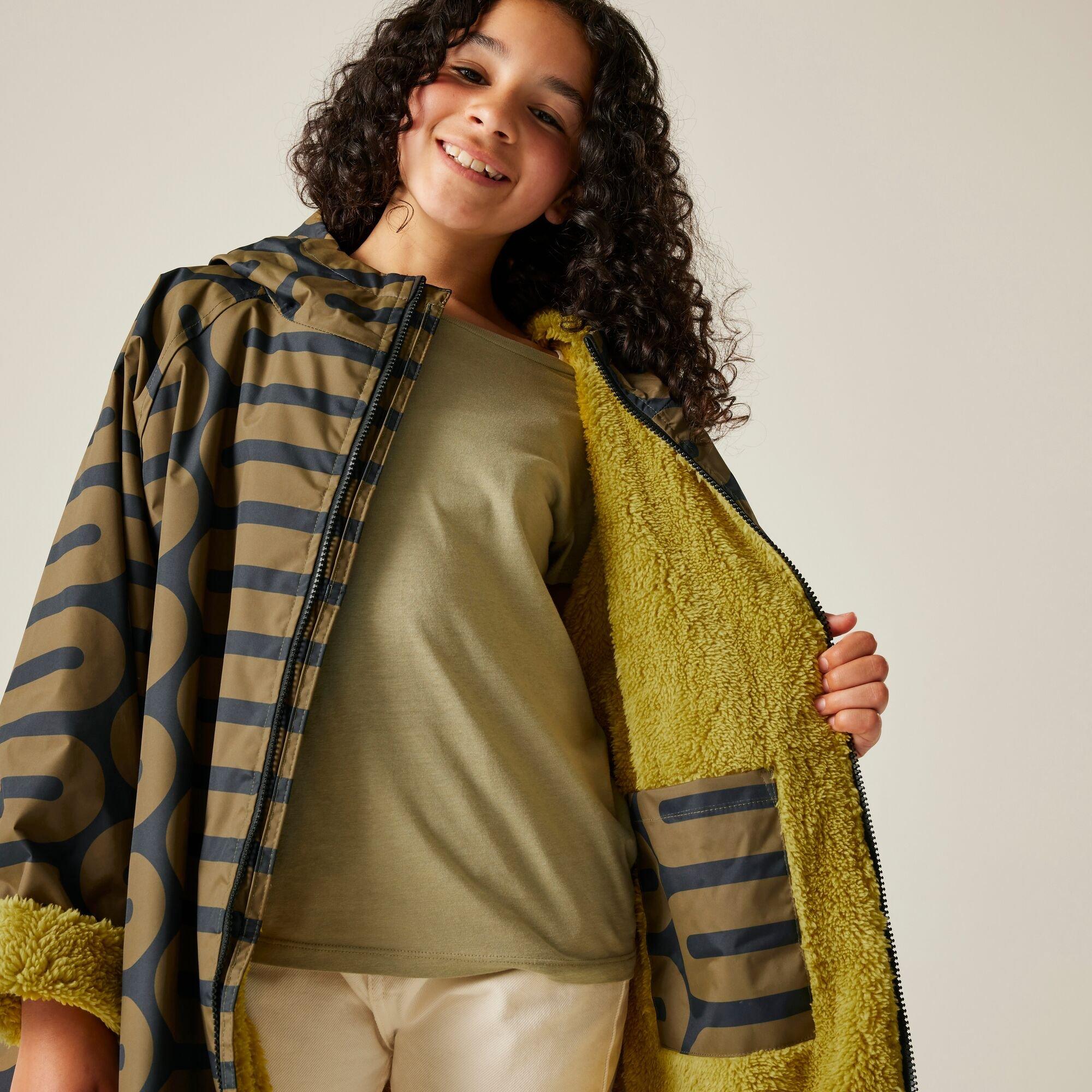 Green - Regatta - Kids' Orla Waterproof Fleece Lined Robe - 4