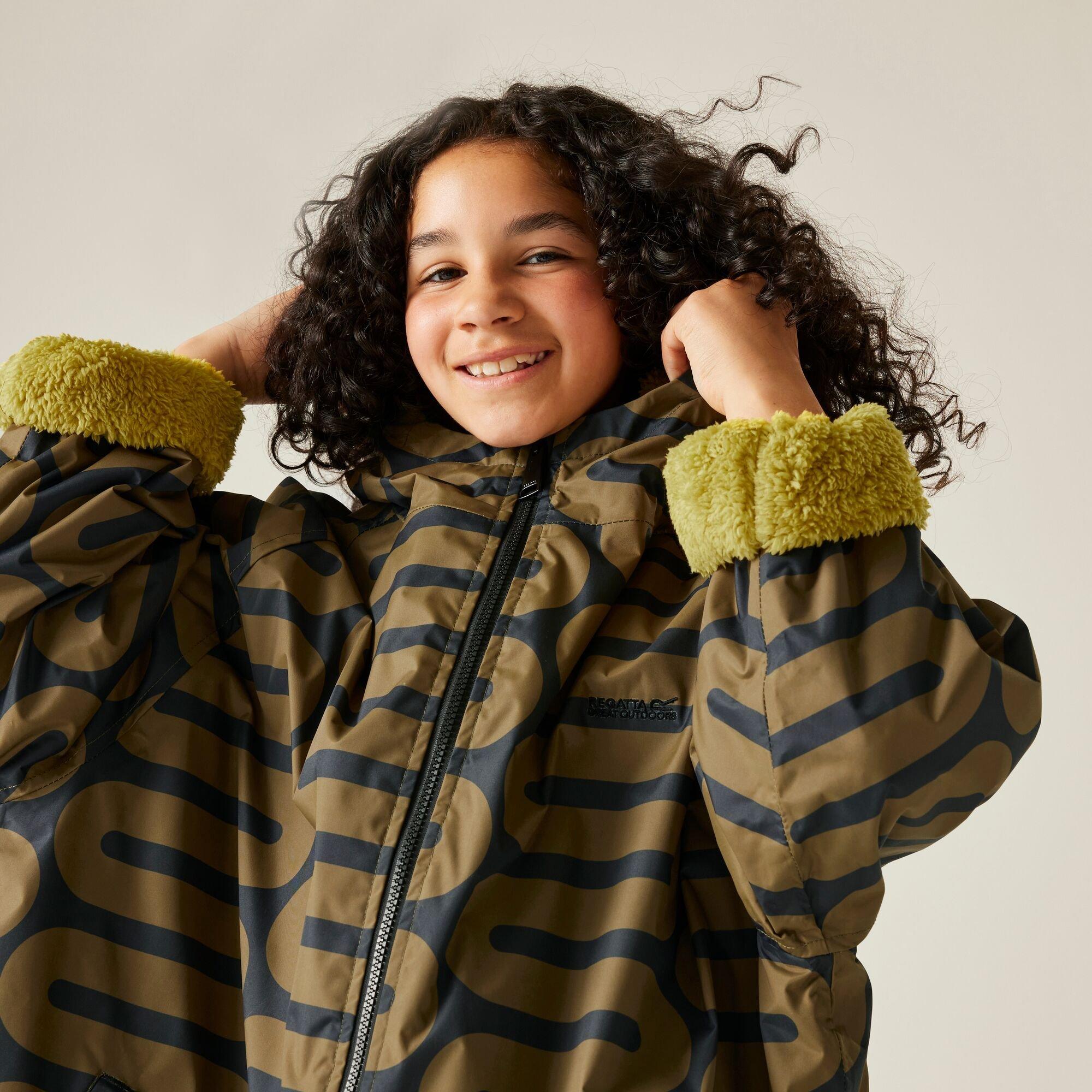 Green - Regatta - Kids' Orla Waterproof Fleece Lined Robe - 7