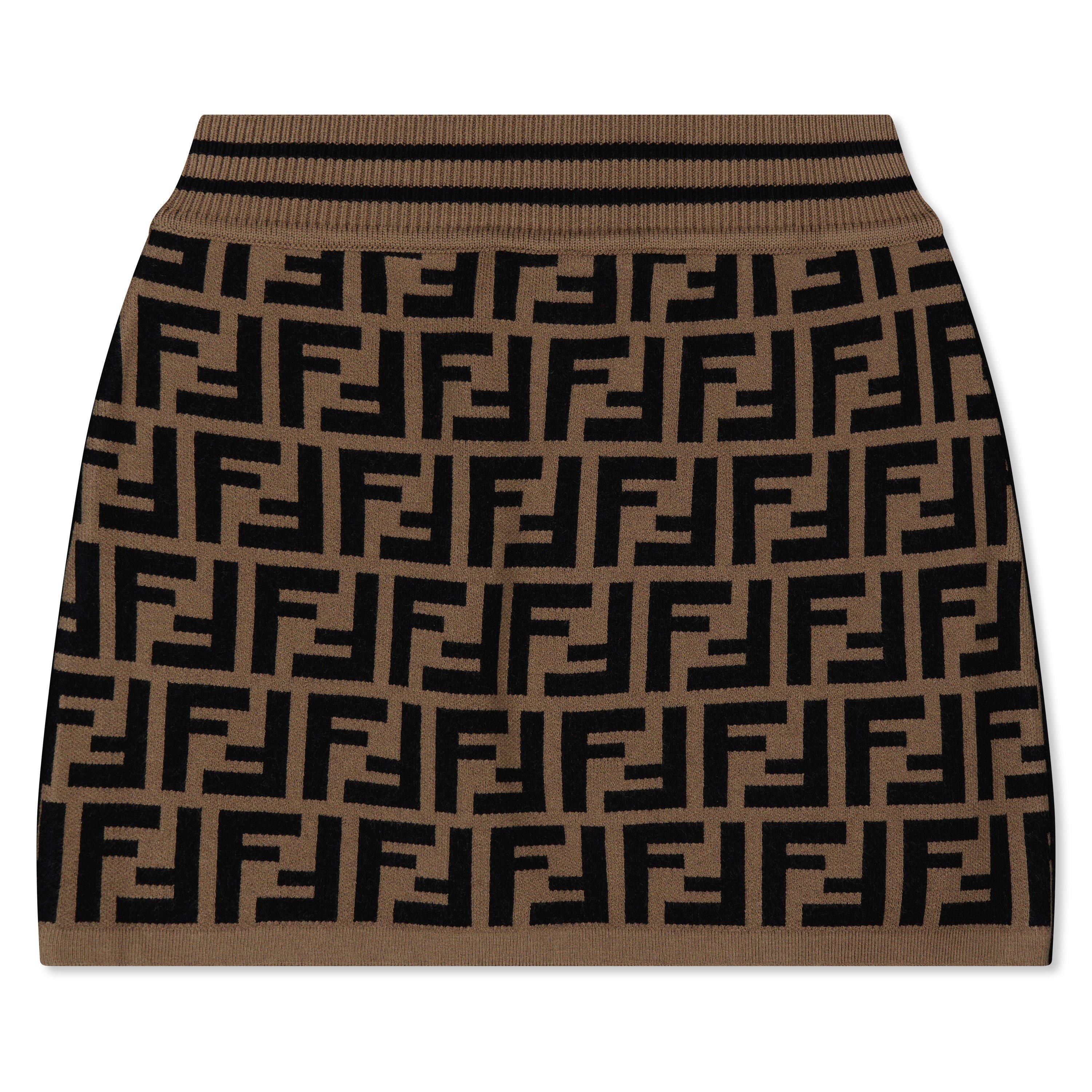 Brown F15B6 - Fendi - Logo Knitted Skirt Juniors - 2