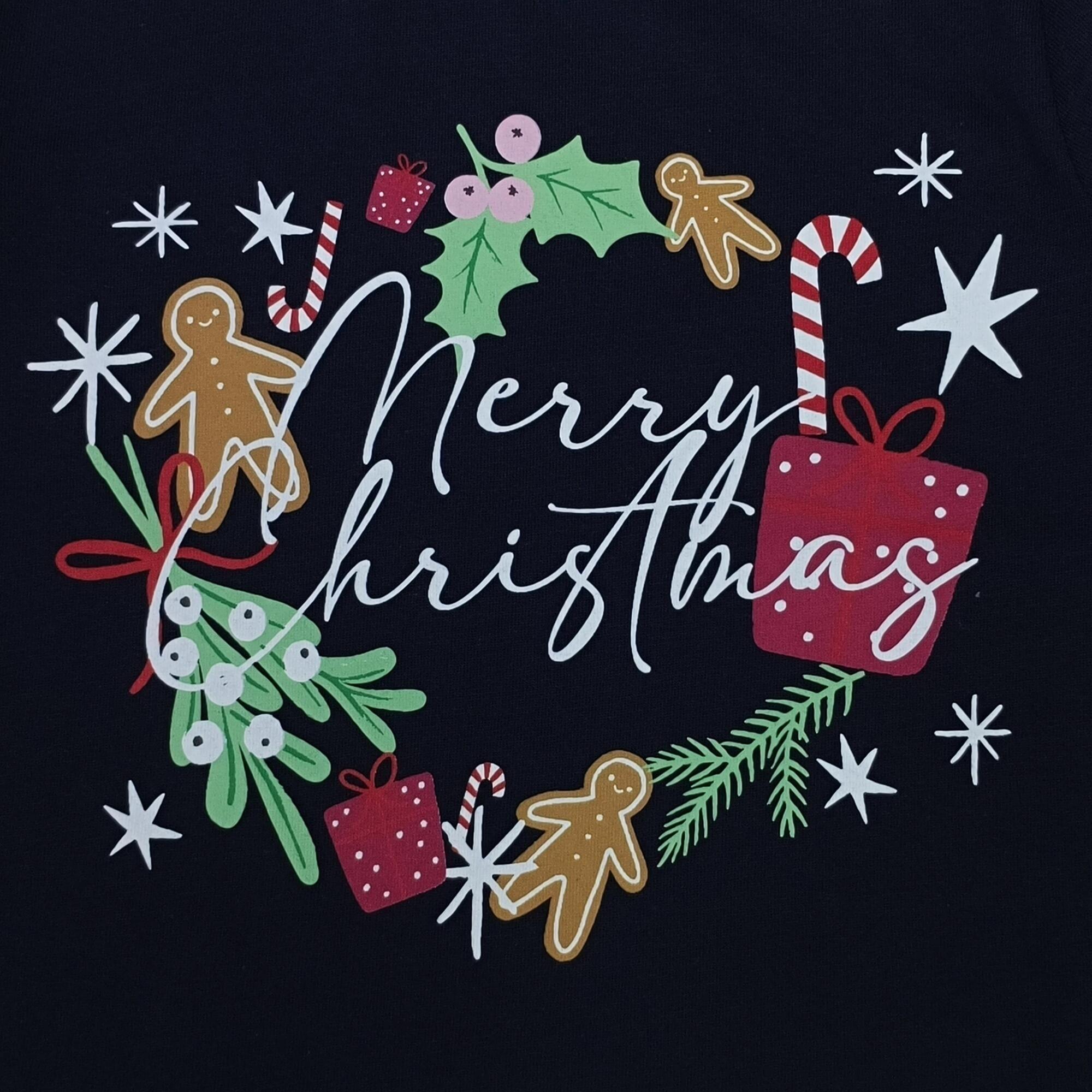 Crna - Linea - Kids Gingerbread Cotton Long Sleeve Pyjama Set - 3