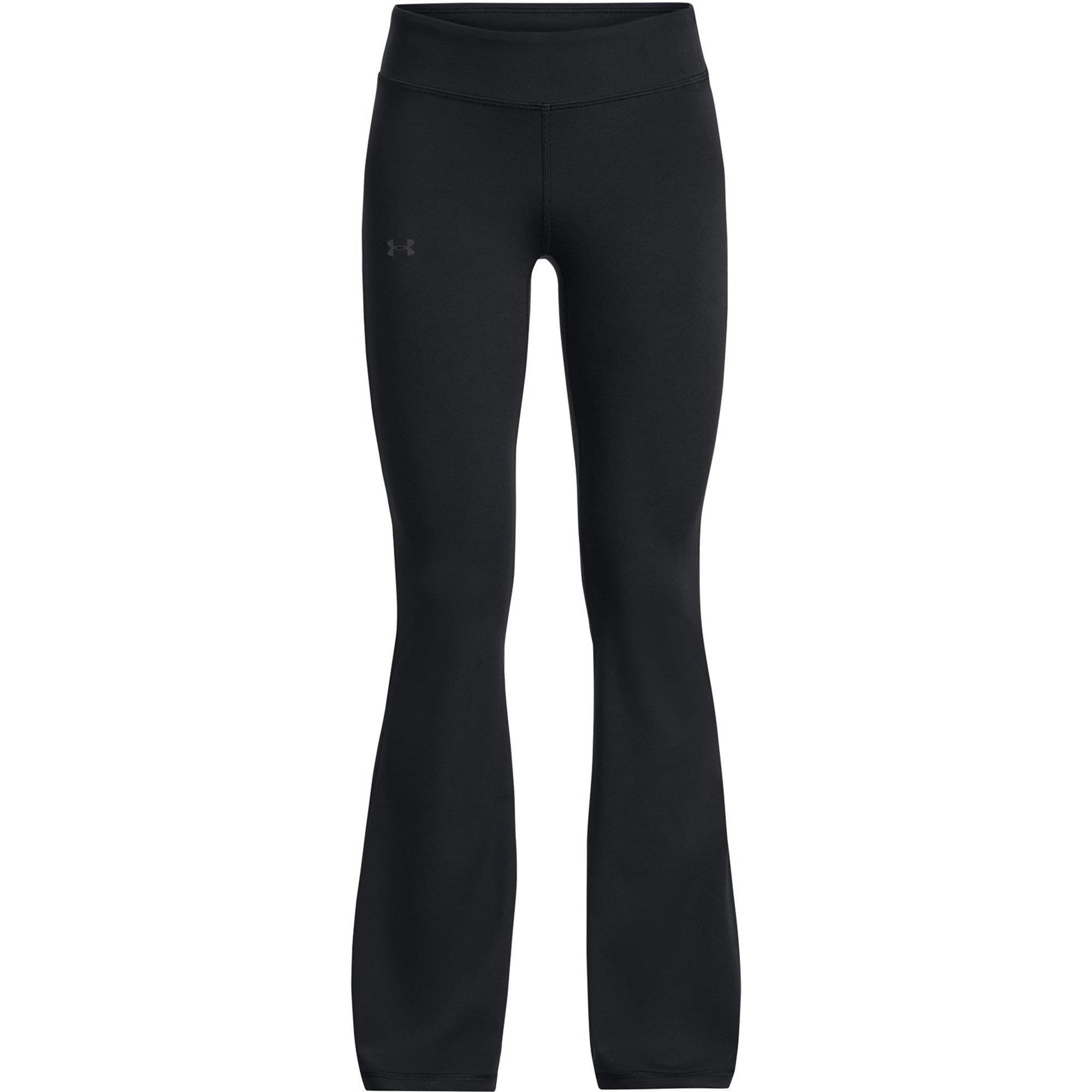 Under Armour Girls Kids Motion Flare Leggings - Black/Jet Gray - 9-10 (M)