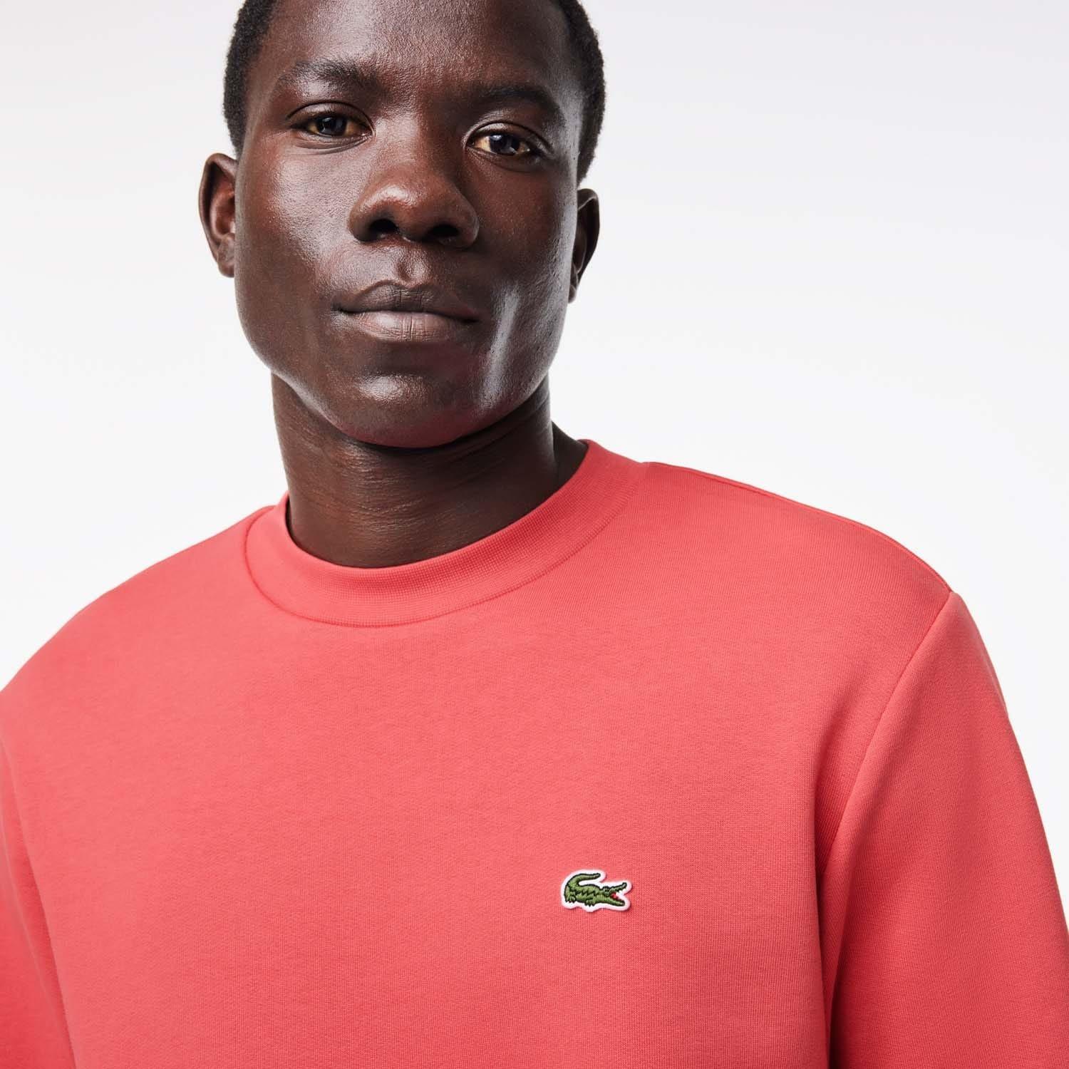 Red - Lacoste - Fleece Crewneck Sweatshirt - 4