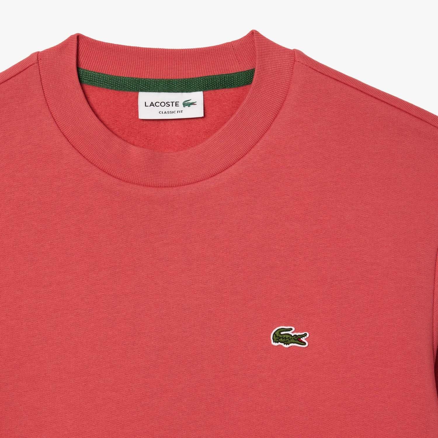 Red - Lacoste - Fleece Crewneck Sweatshirt - 5