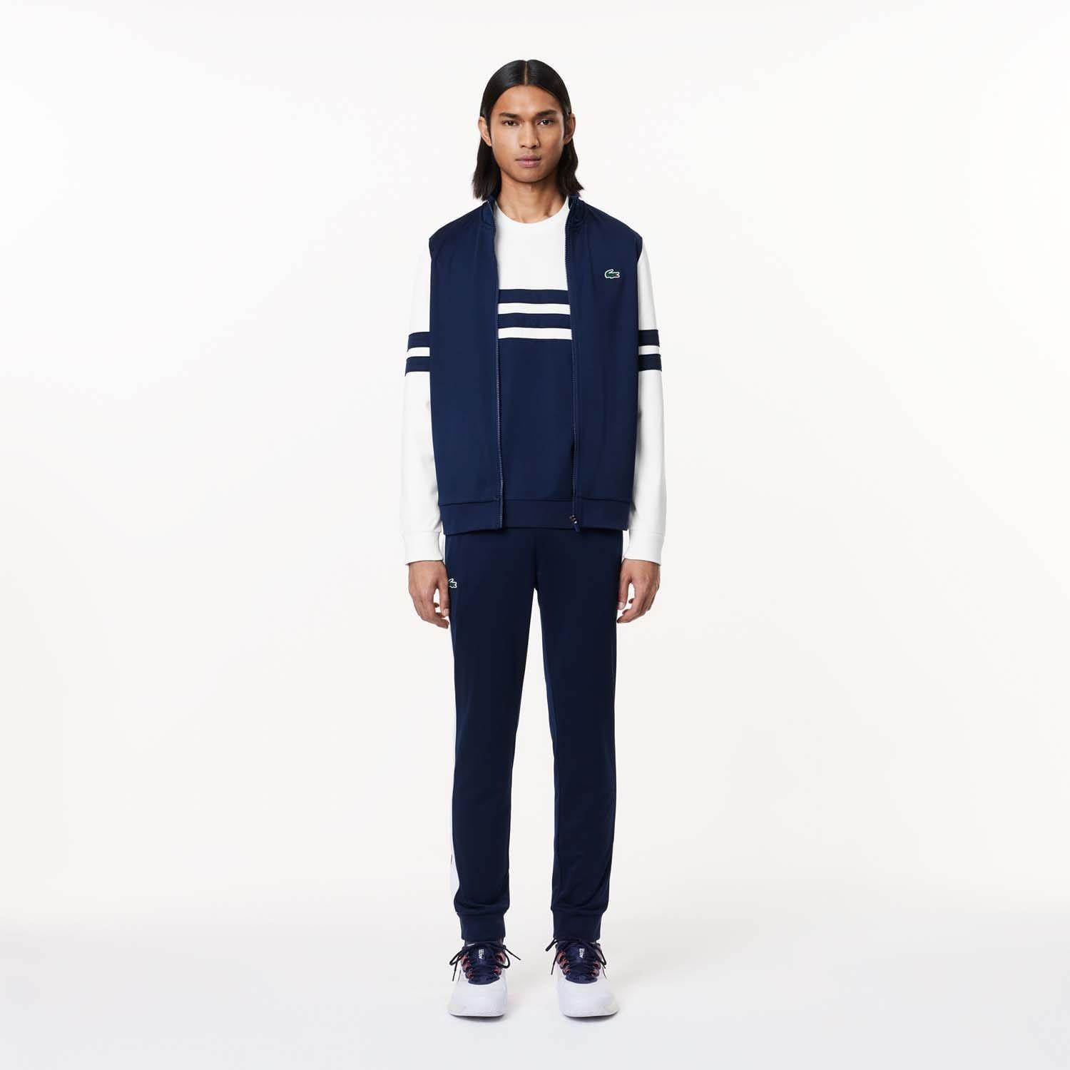 White Navy - Lacoste - Stretch Tennis Sweatshirt - 3