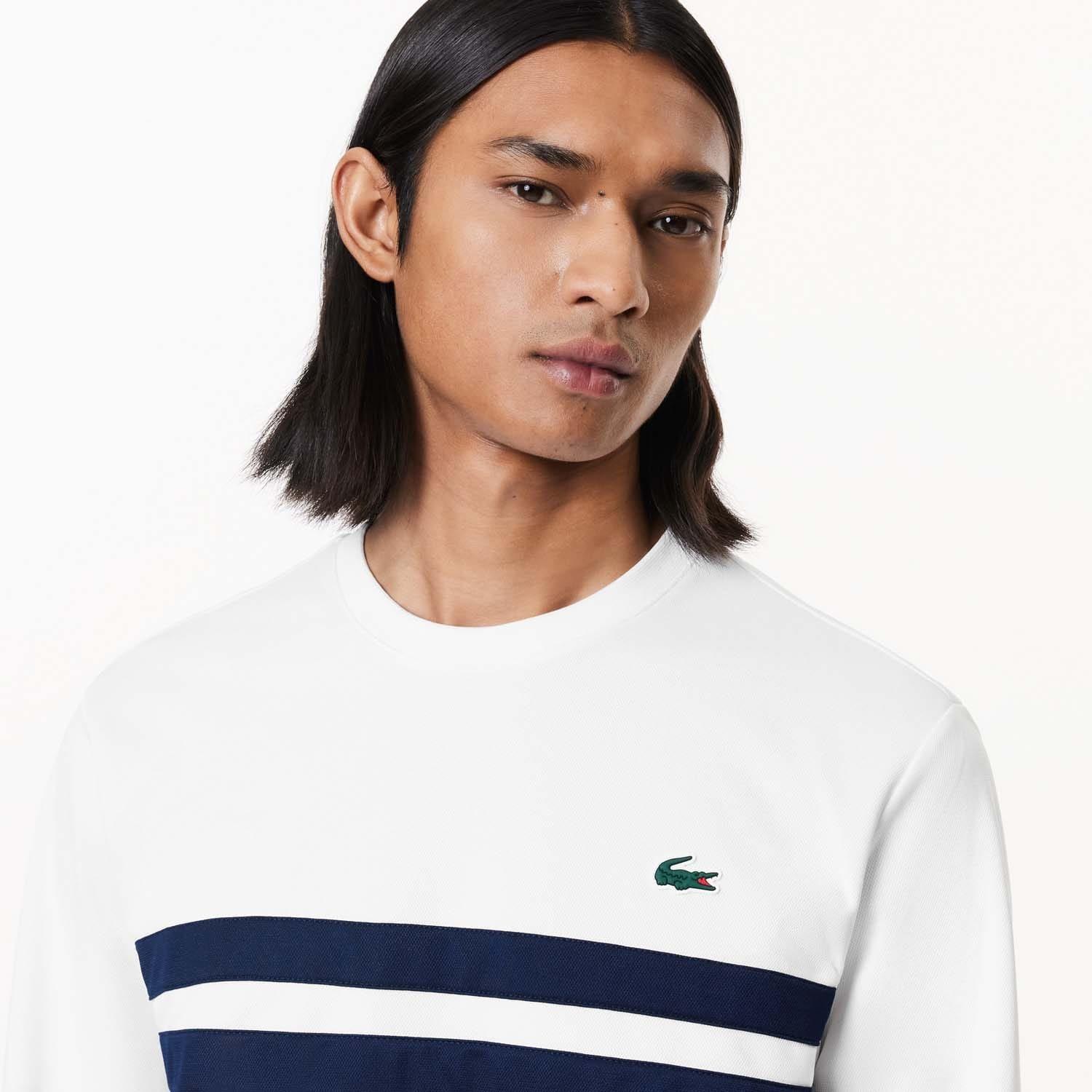 White Navy - Lacoste - Stretch Tennis Sweatshirt - 5