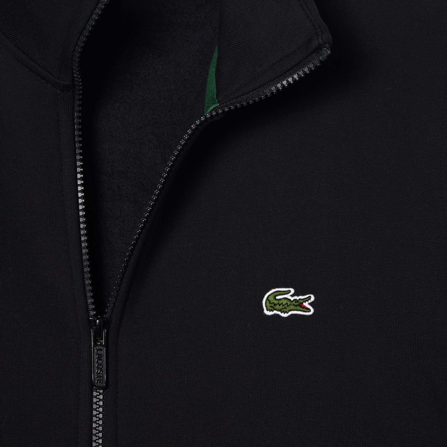 Black - Lacoste - Logo Stripe Zip-Up Sweatshirt - 6