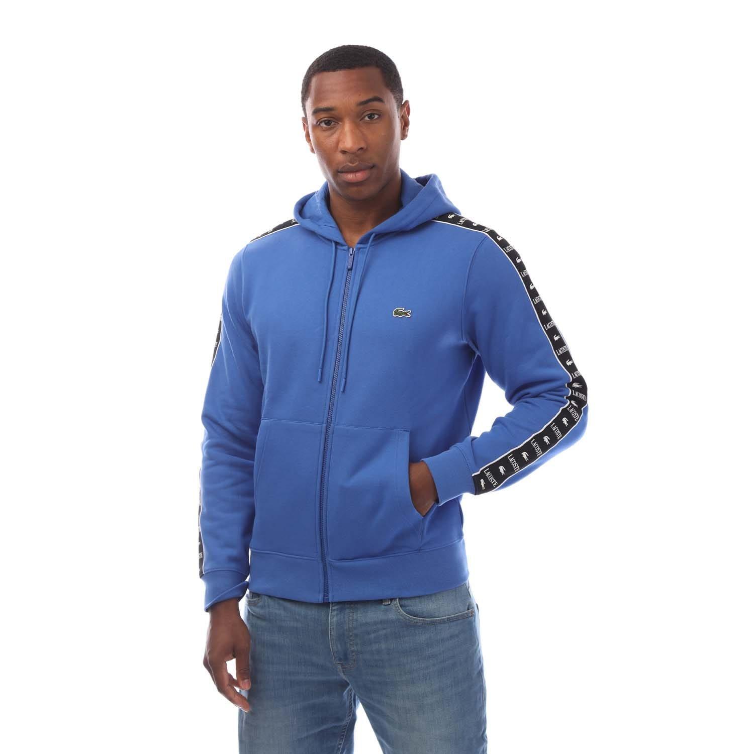 Blue - Lacoste - Zipped Jogger Hoodie - 1