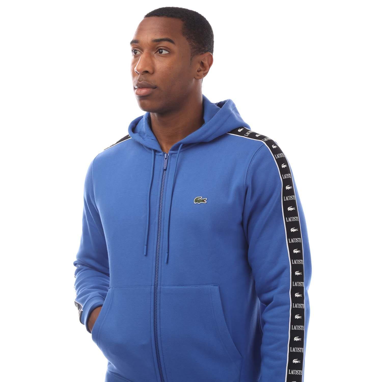 Blue - Lacoste - Zipped Jogger Hoodie - 3