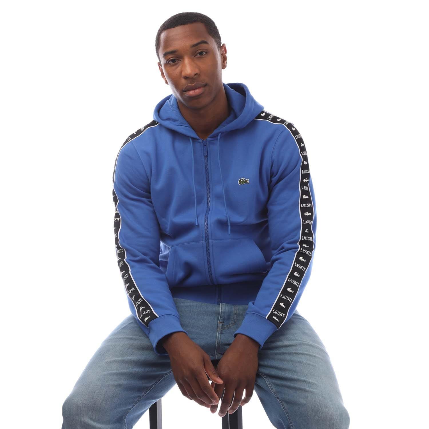 Blue - Lacoste - Zipped Jogger Hoodie - 4