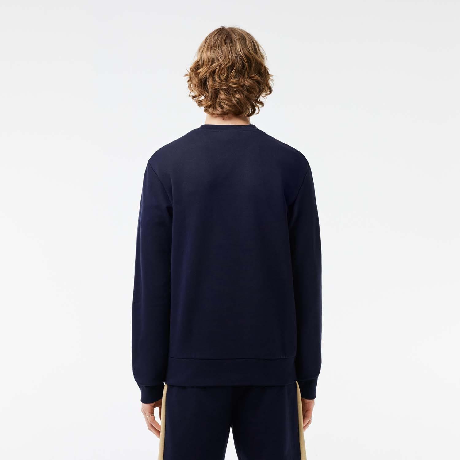 Navy - Lacoste - Crewneck Colourblock Sweatshirt - 2