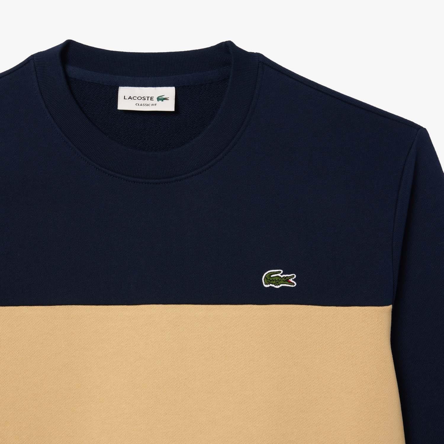 Navy - Lacoste - Crewneck Colourblock Sweatshirt - 6