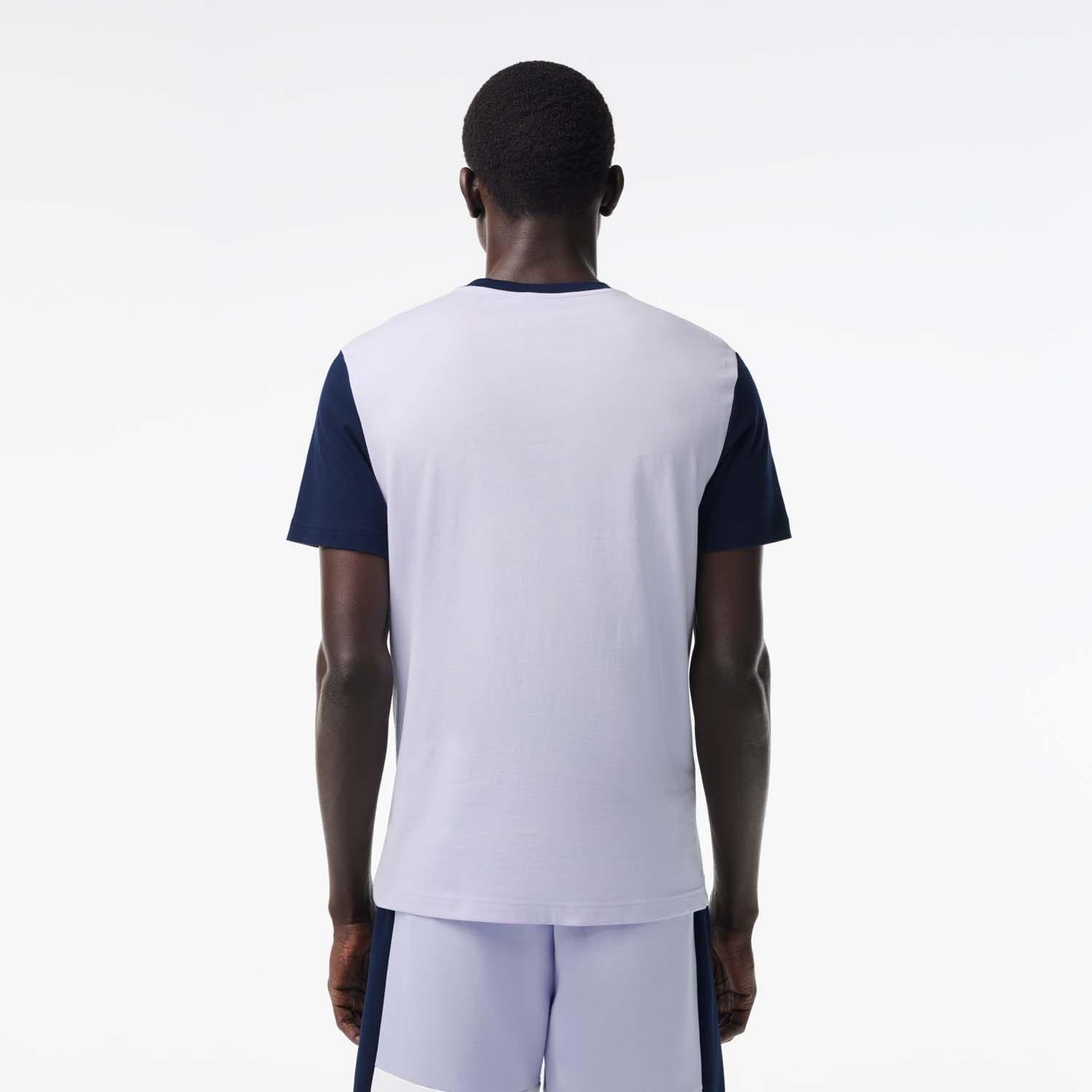 Blue - Lacoste - Regular Fit Colourblock Jersey T-Shirt - 2