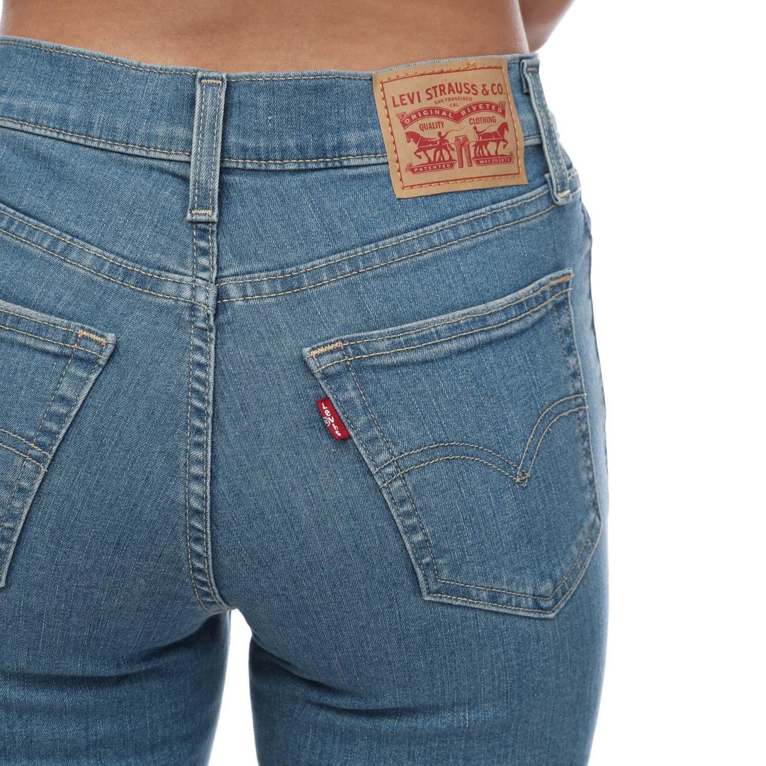 Lichtblauw - Levis - 720 High Rise Super Skinny-Fit Jeans - 5
