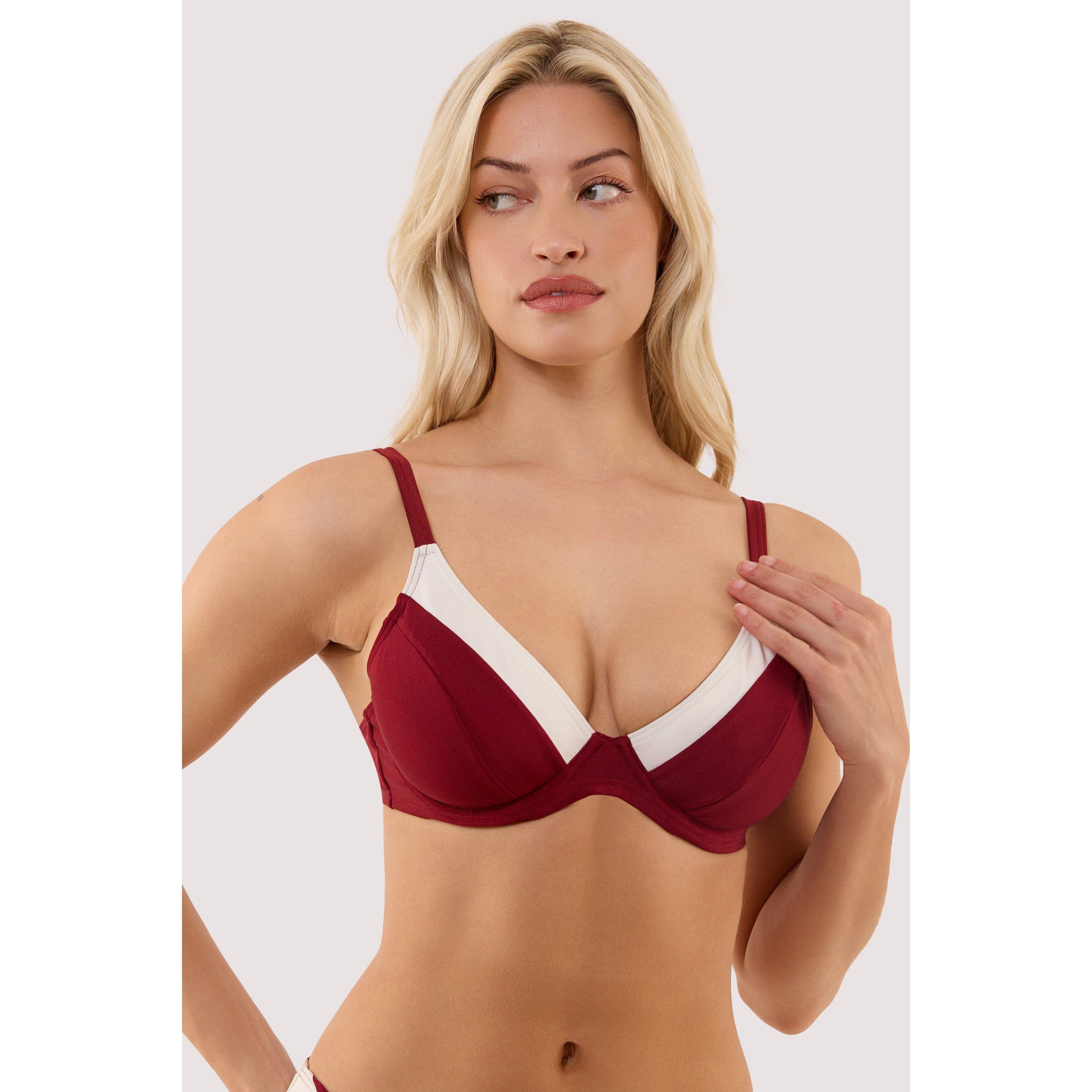 Wolf And Whistle Women's Stasia And Ivory Fuller Bust Underwired Bikin Wine - 34DD