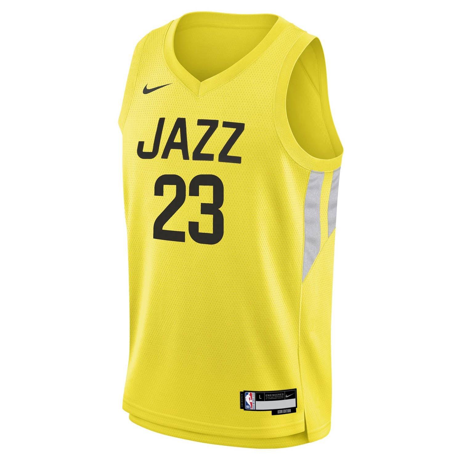 Yellow - Nike - Utah Jazz Lauri Markkanen #23 Jersey - 1