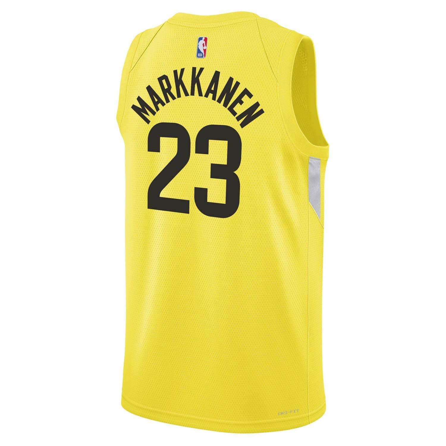 Yellow - Nike - Utah Jazz Lauri Markkanen #23 Jersey - 2