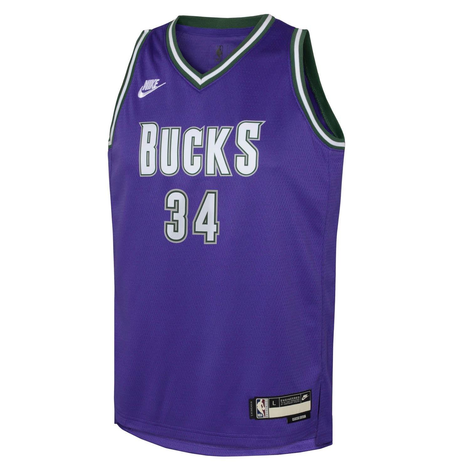 Purple - Nike - Milwaukee Bucks Antetokounmpo #34 Jersey - 1
