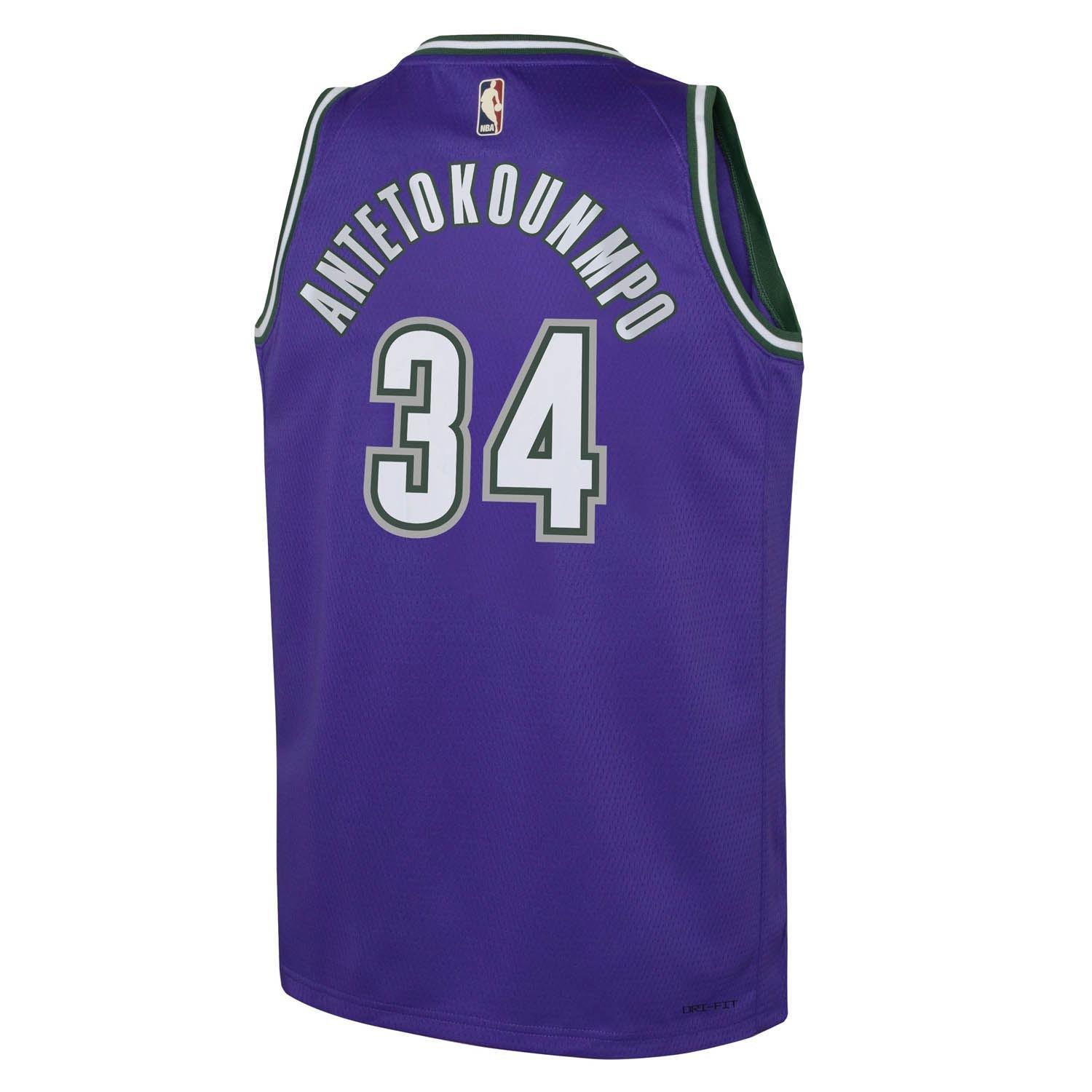 Purple - Nike - Milwaukee Bucks Antetokounmpo #34 Jersey - 2