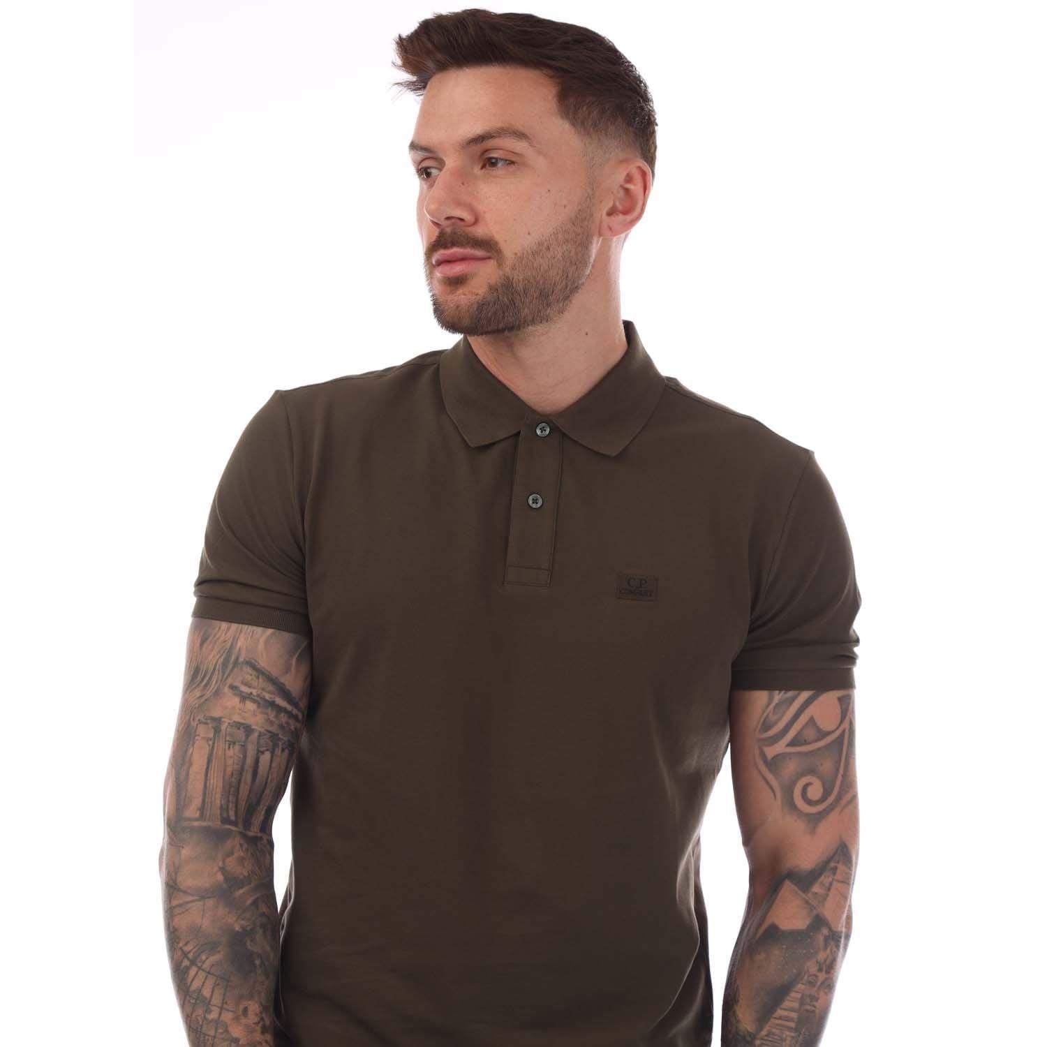 Green - CP Company - Stretch Piquet Logo Polo Shirt - 2