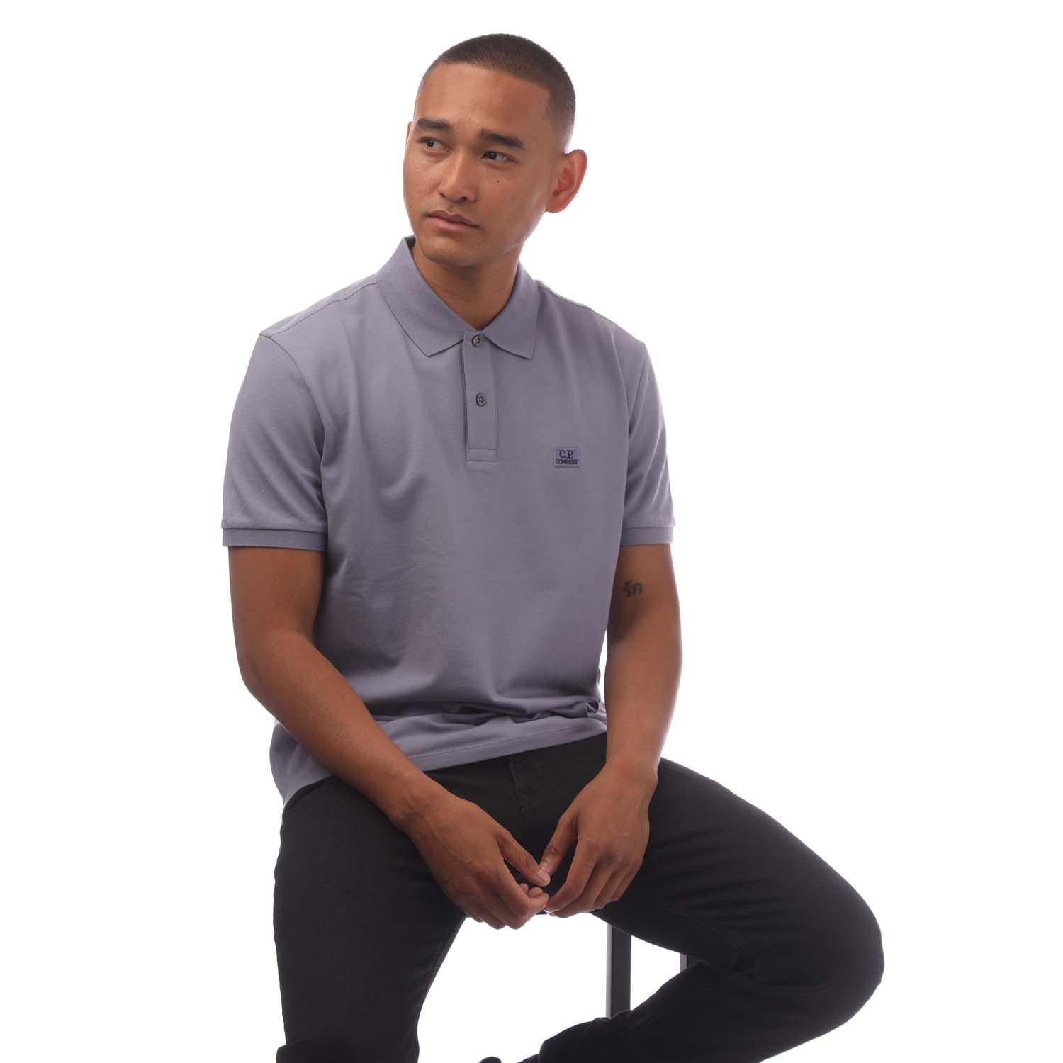 Lavender - CP Company - Stretch Piquet Logo Polo Shirt - 6