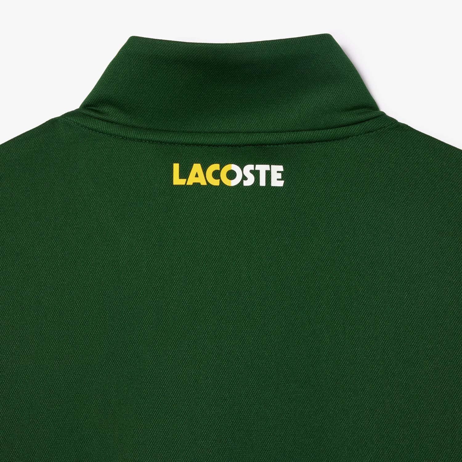 Green White - Lacoste - Zip Up Stretch Tennis Sweatshirt - 6