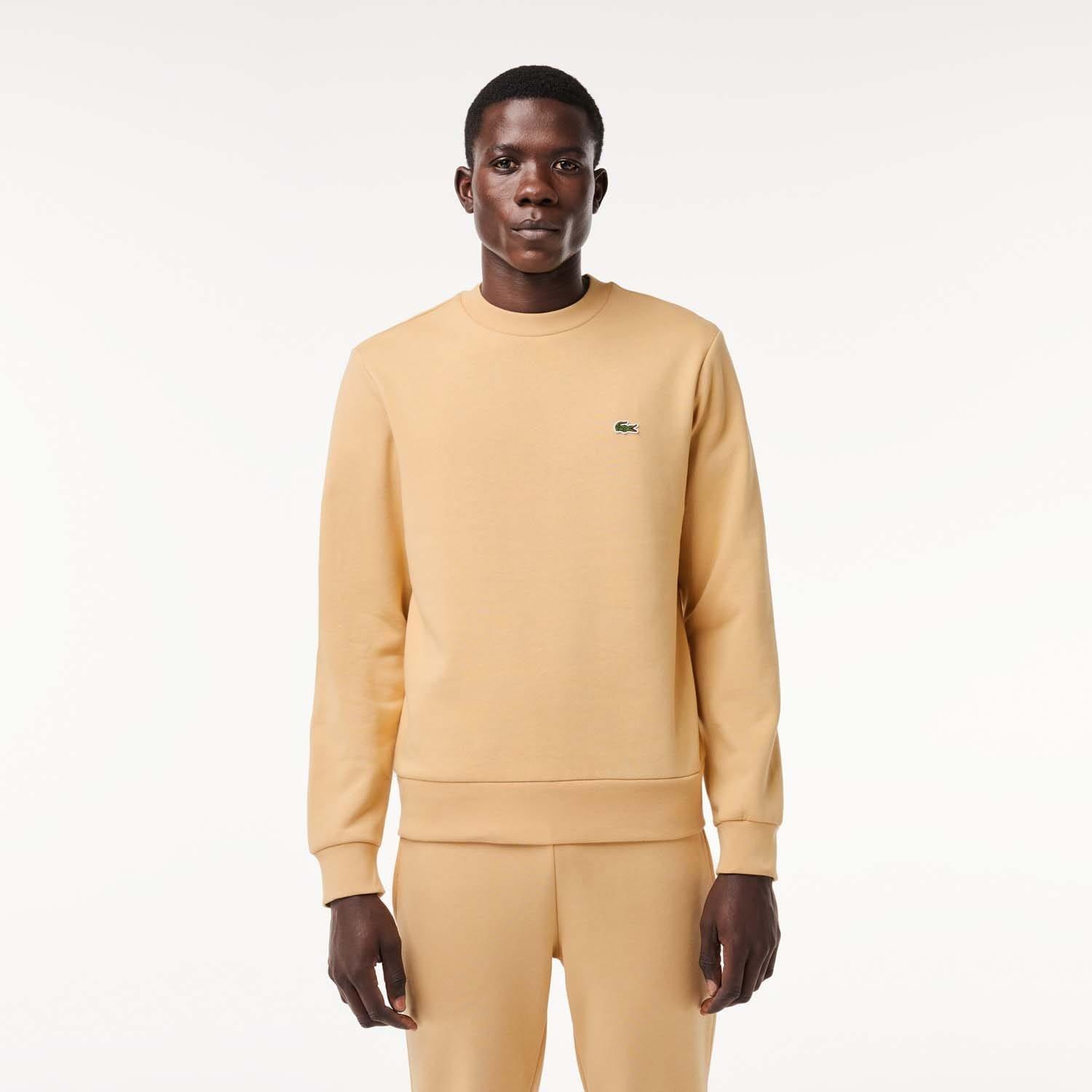 Natural - Lacoste - Fleece Crewneck Sweatshirt - 1