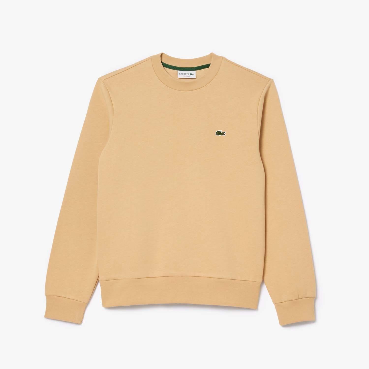 Natural - Lacoste - Fleece Crewneck Sweatshirt - 3
