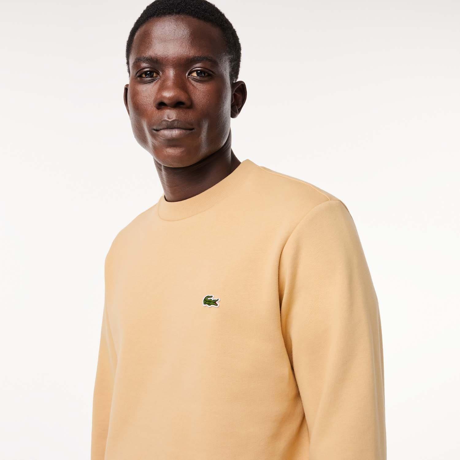 Natural - Lacoste - Fleece Crewneck Sweatshirt - 6