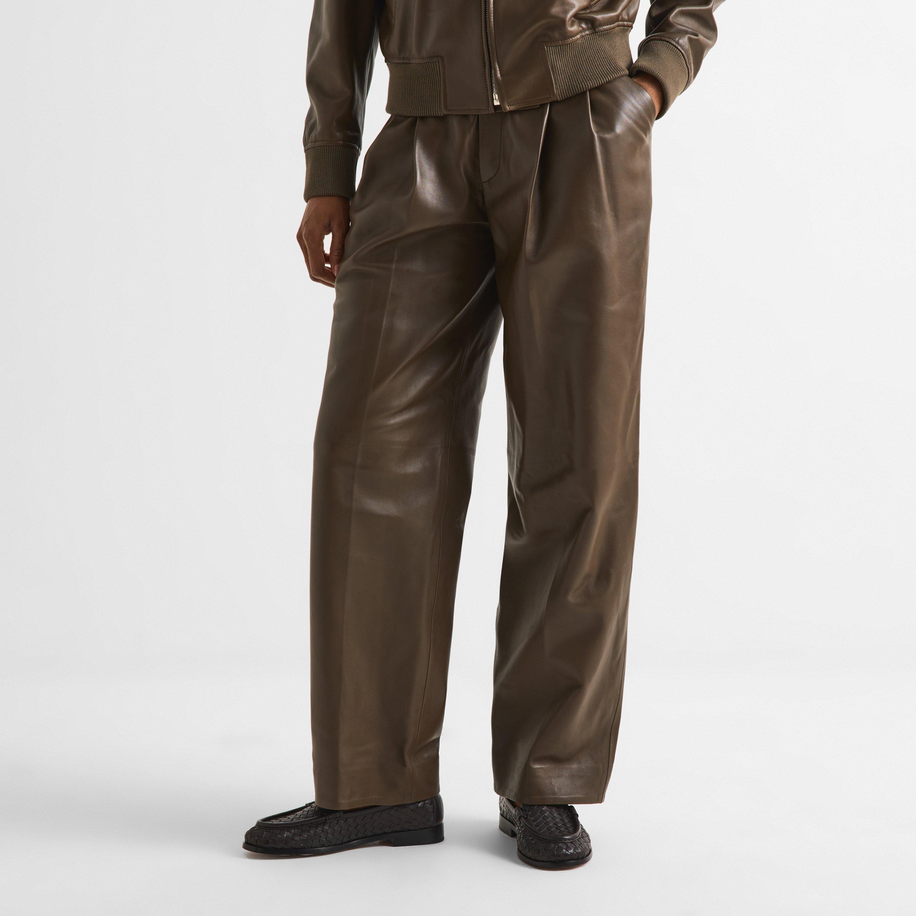 Wader Green - Bottega Veneta - BV Leather Trousers Ld63 - 3