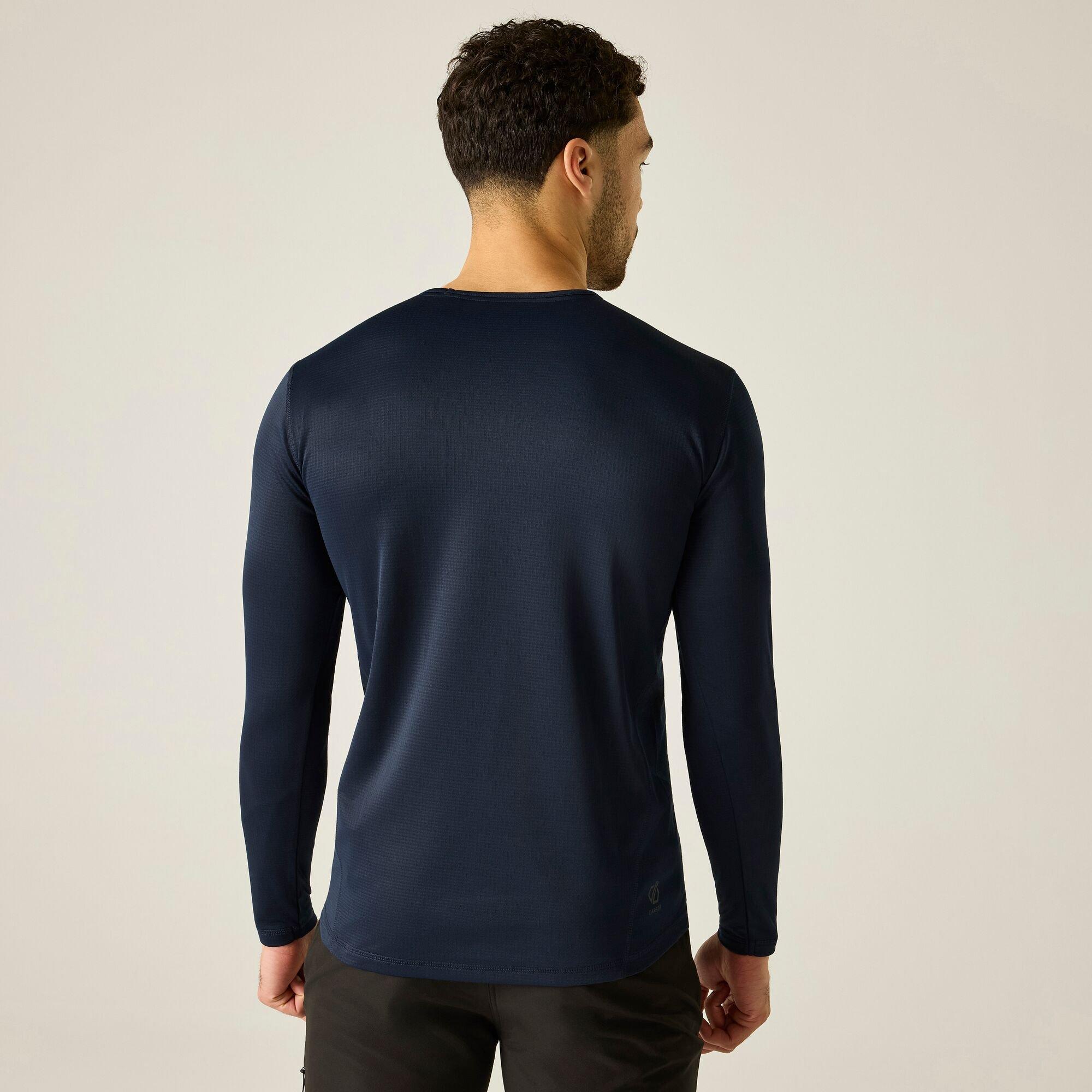 Navy - Dare 2b - Men's Ventura Grid Relaxed-Fit Crew-Neck Top - 2