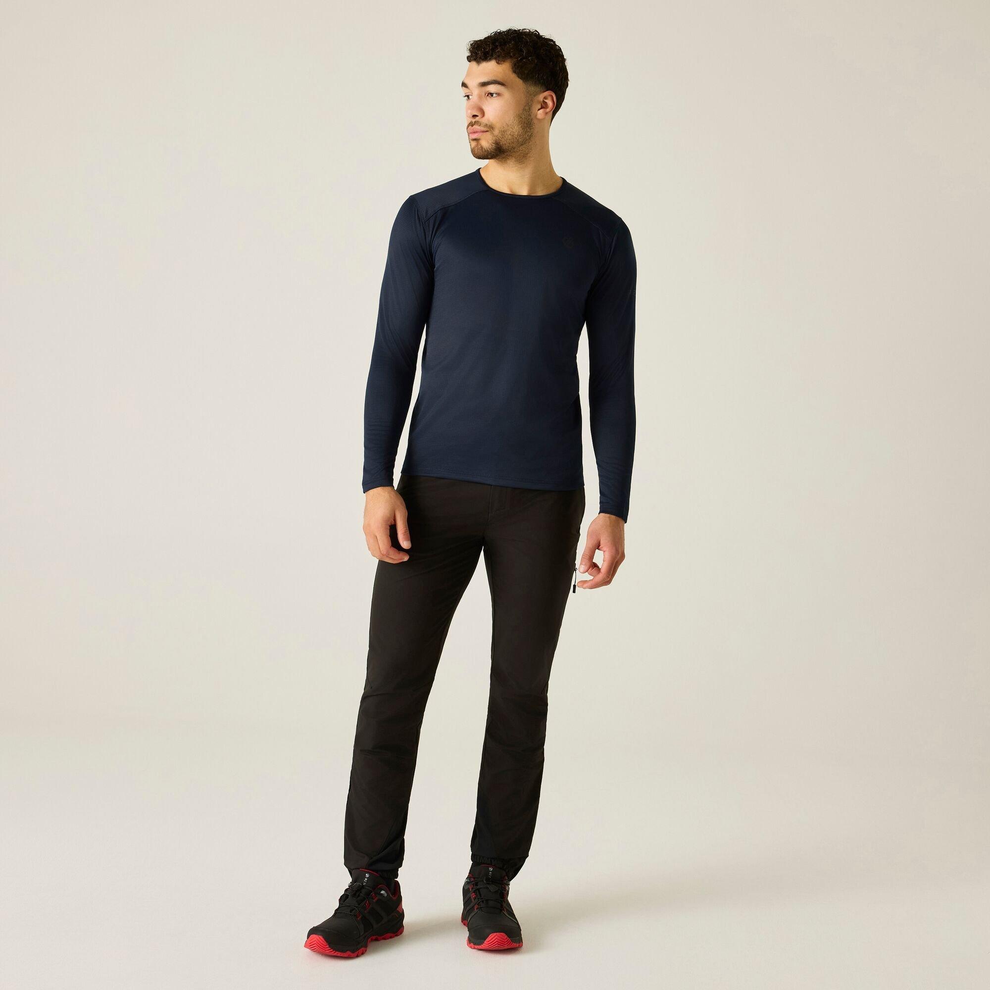 Navy - Dare 2b - Men's Ventura Grid Relaxed-Fit Crew-Neck Top - 3