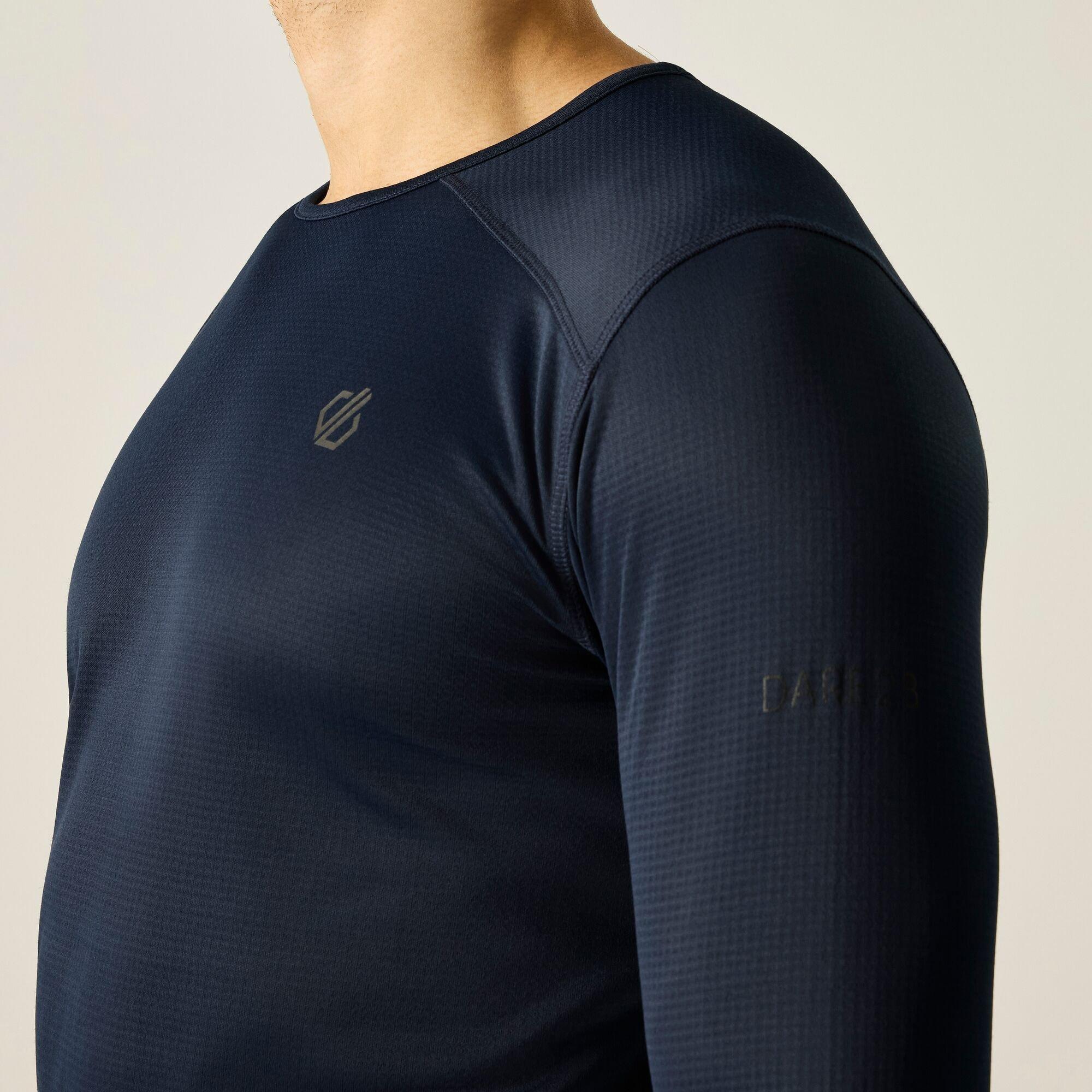 Navy - Dare 2b - Men's Ventura Grid Relaxed-Fit Crew-Neck Top - 5