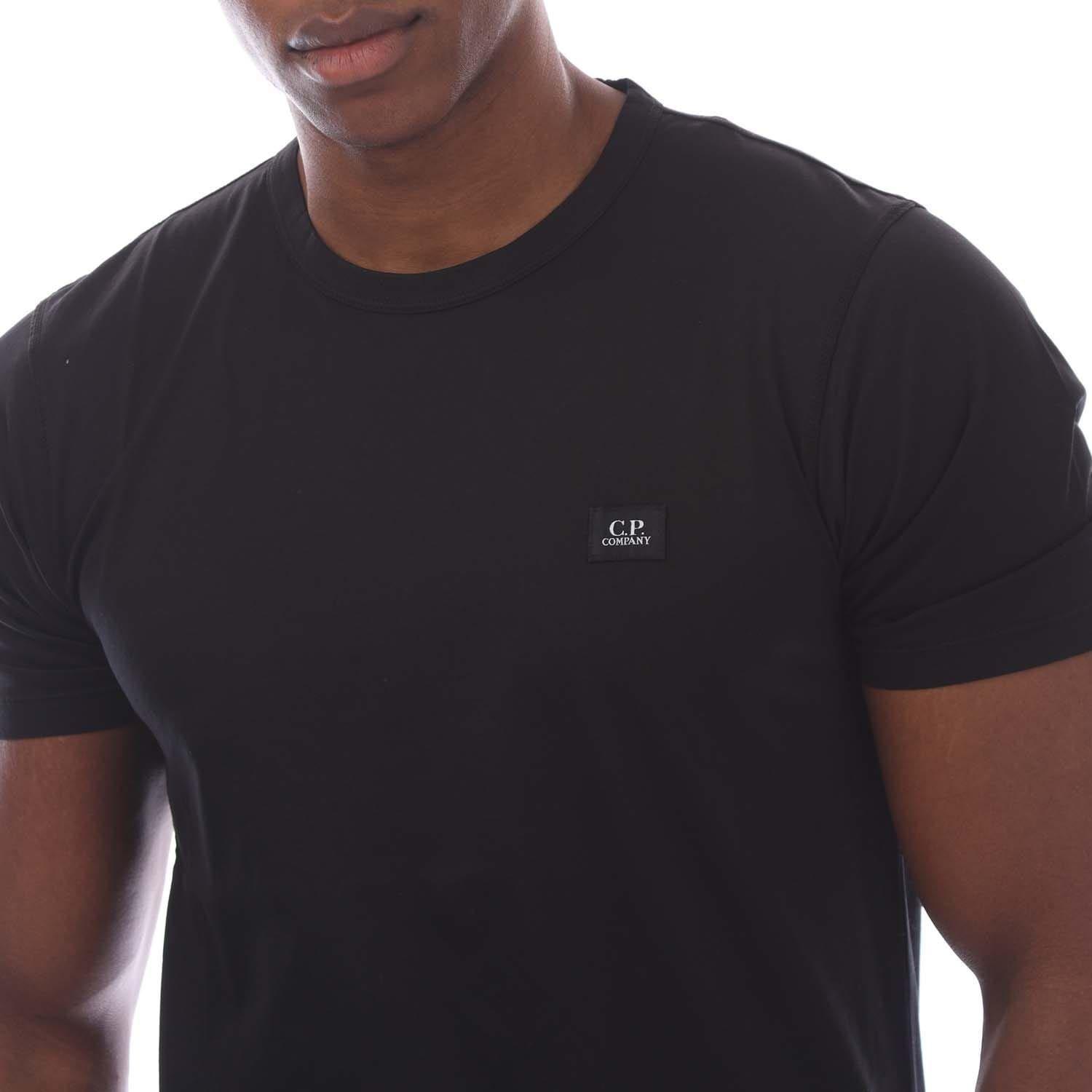 Black - CP Company - 70/2 Mercerized Jersey Logo Patch T-Shirt - 3