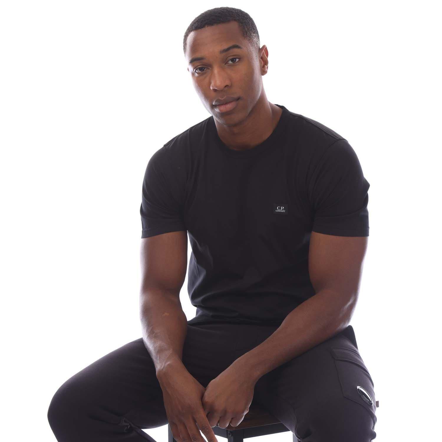 Black - CP Company - 70/2 Mercerized Jersey Logo Patch T-Shirt - 4