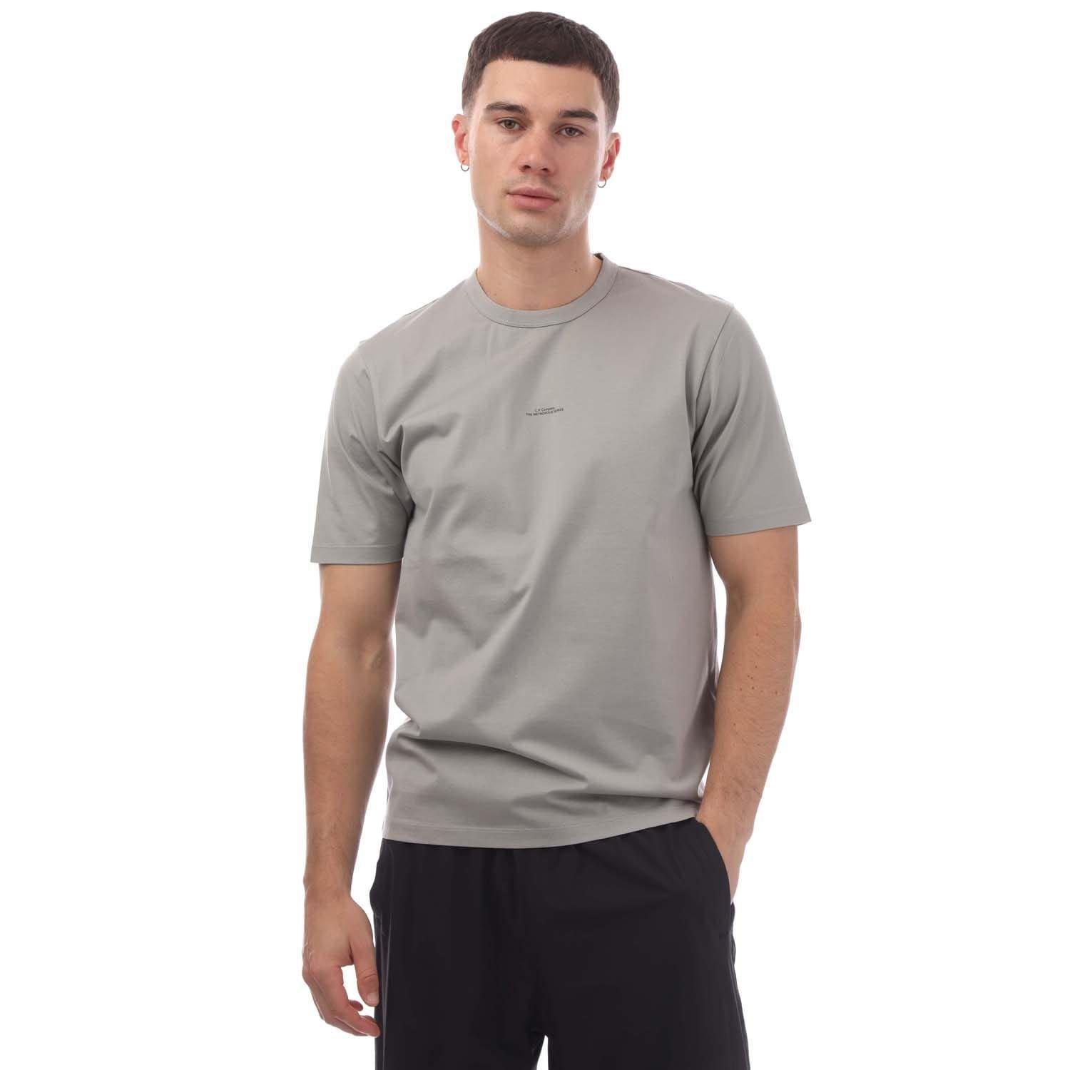 Grey - CP Company - Metropolis Series Printed Logo T-Shirt - 1