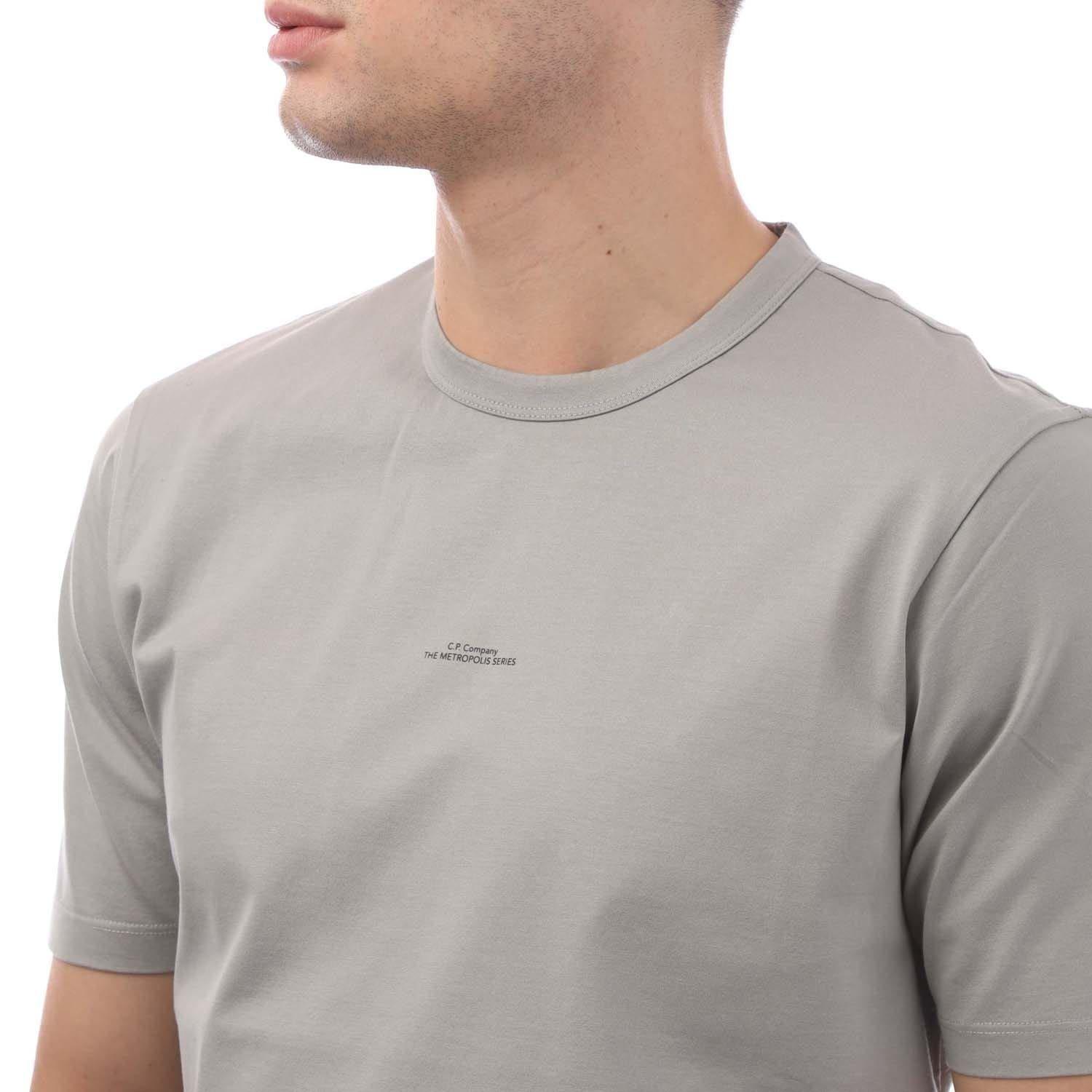Grey - CP Company - Metropolis Series Printed Logo T-Shirt - 2