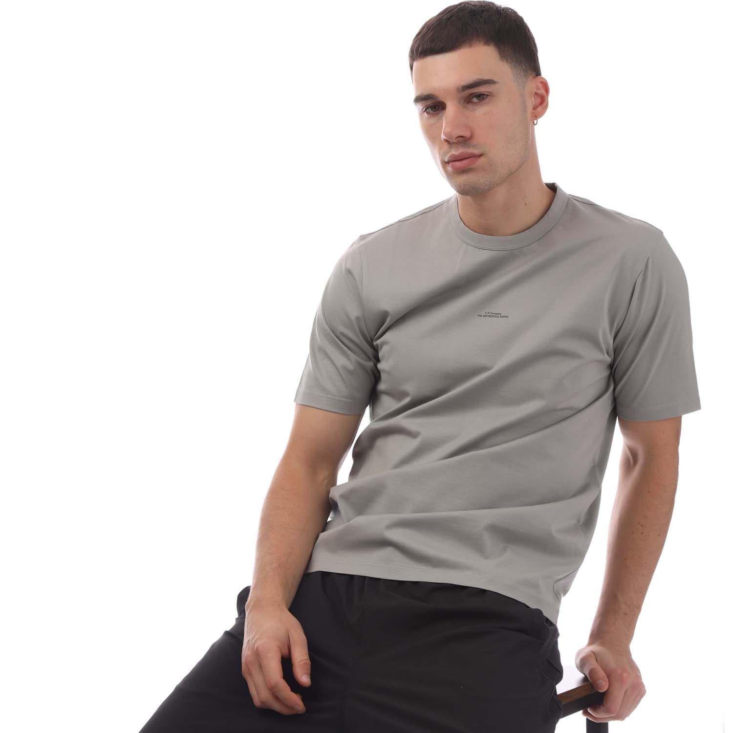 Grey - CP Company - Metropolis Series Printed Logo T-Shirt - 4