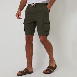 Threadbare Linen Blend Cargo Shorts