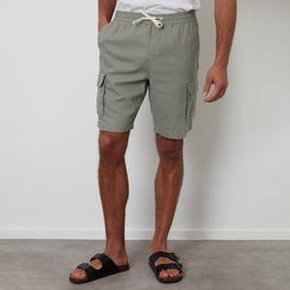Threadbare Linen Blend Cargo Shorts