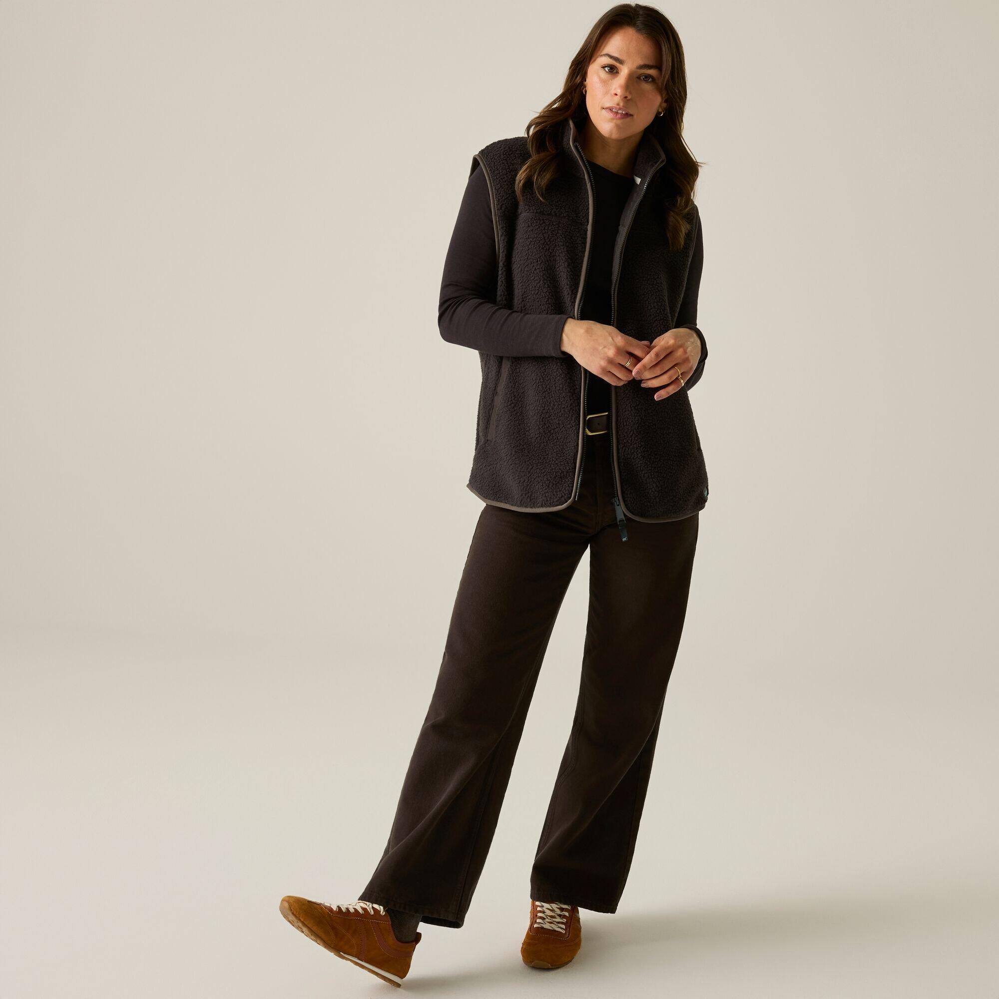 Dark Chocolate - Regatta - Womens Frankie Borg Fleece Bodywarmer - 4