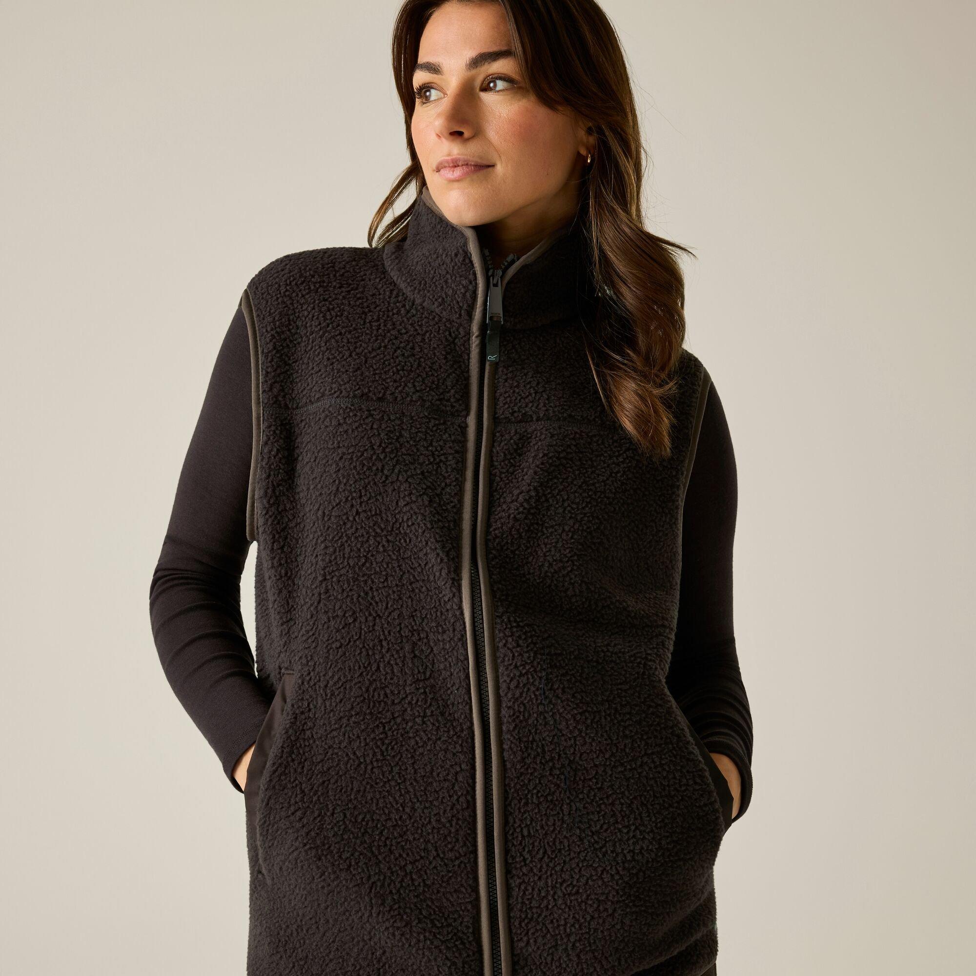 Dark Chocolate - Regatta - Womens Frankie Borg Fleece Bodywarmer - 6