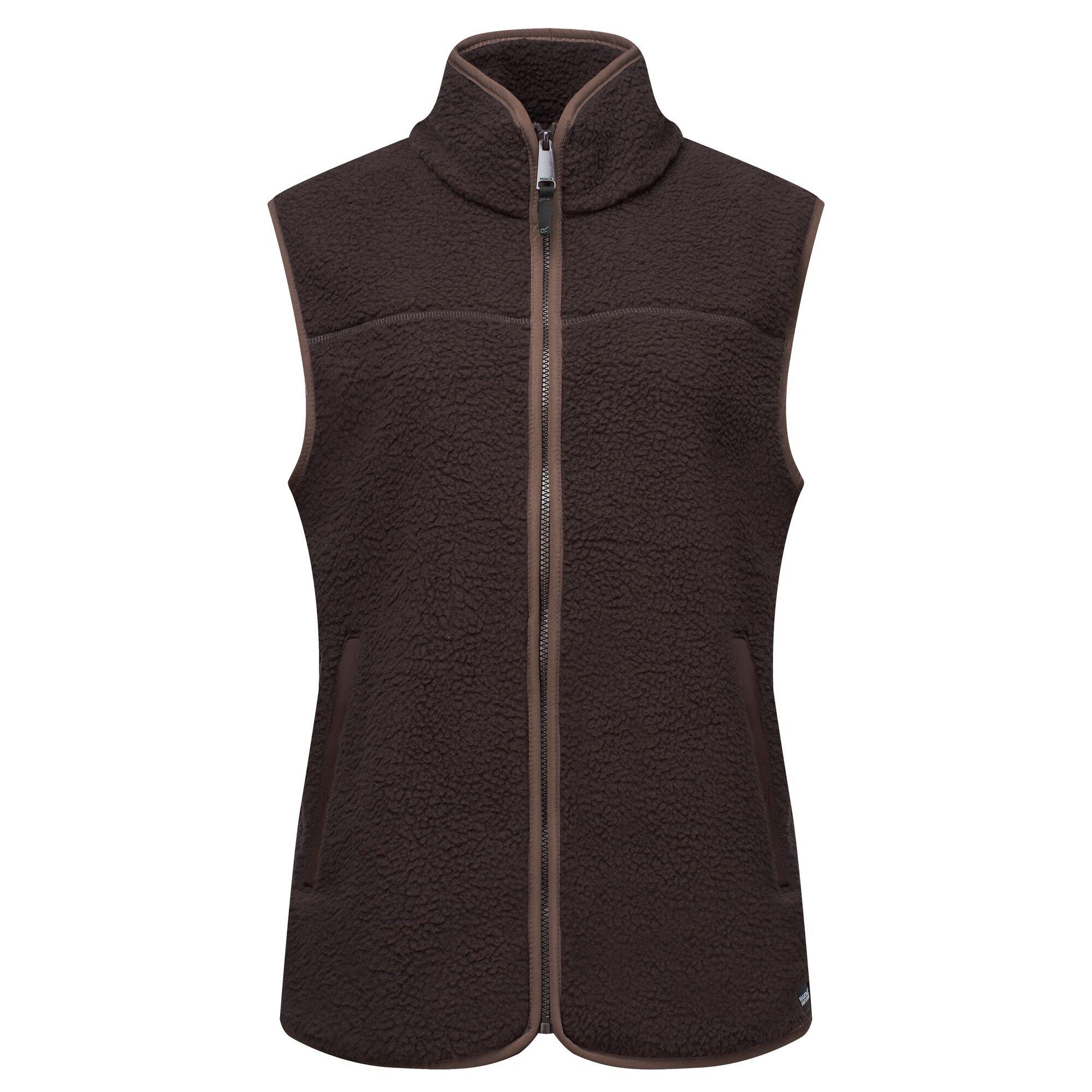 Dark Chocolate - Regatta - Womens Frankie Borg Fleece Bodywarmer - 7