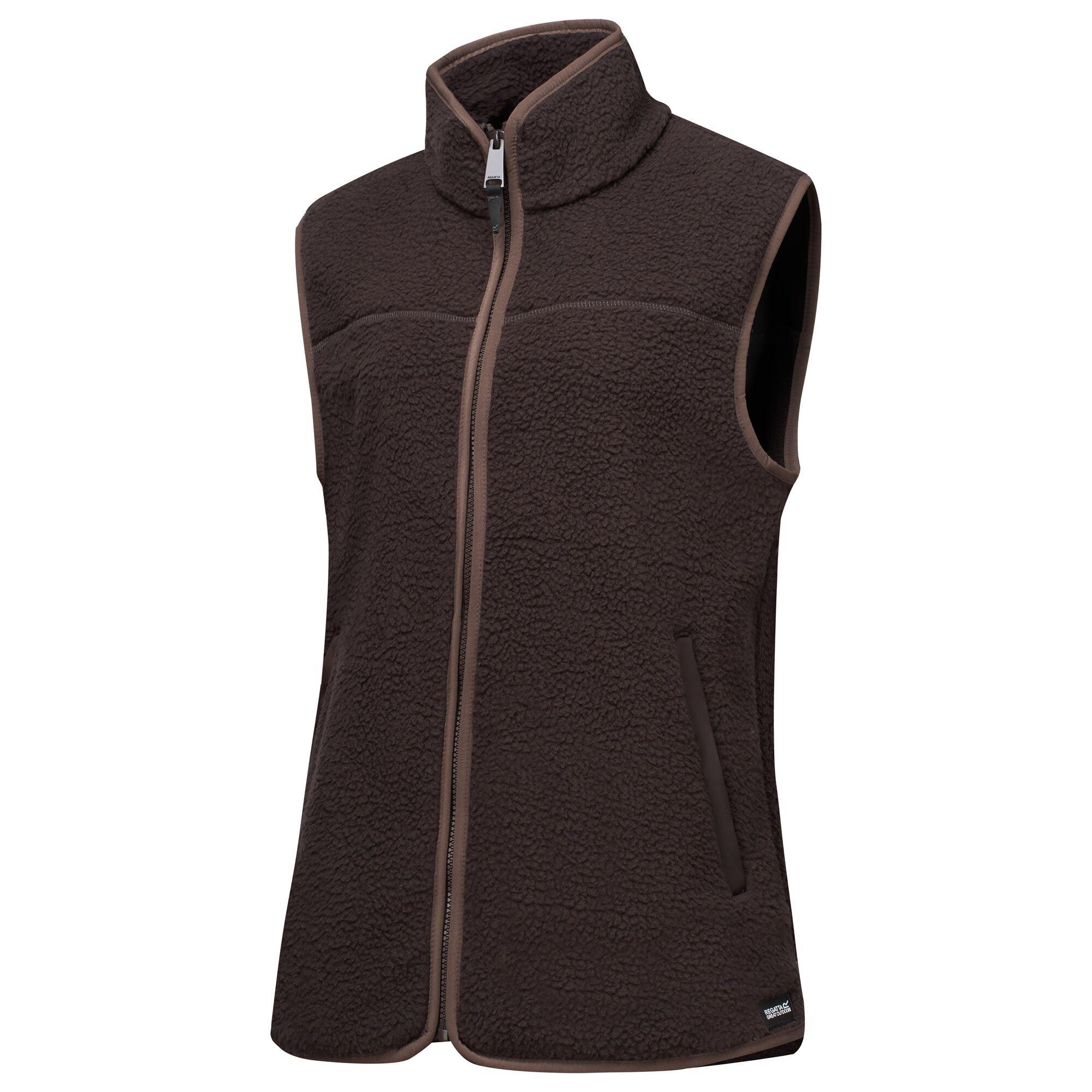 Dark Chocolate - Regatta - Womens Frankie Borg Fleece Bodywarmer - 8