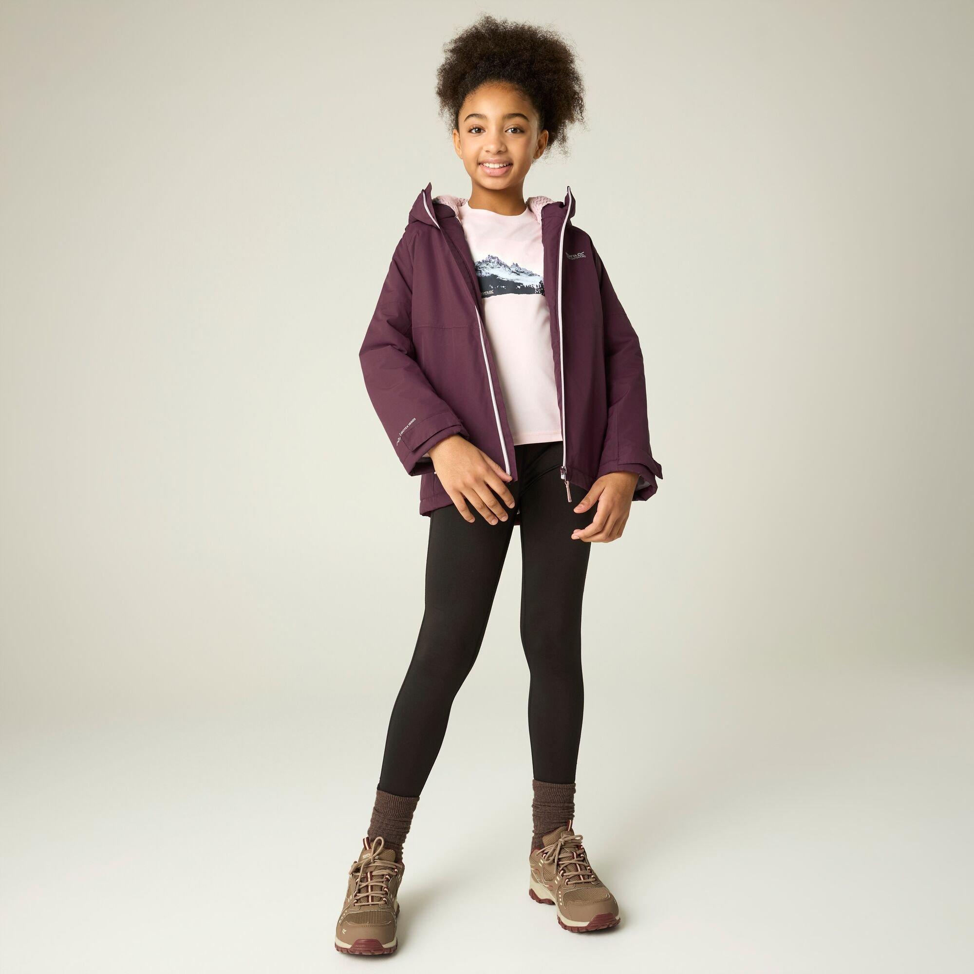 Fig(Powder Lila - Regatta - Kids Hillain Waterproof Jacket - 6