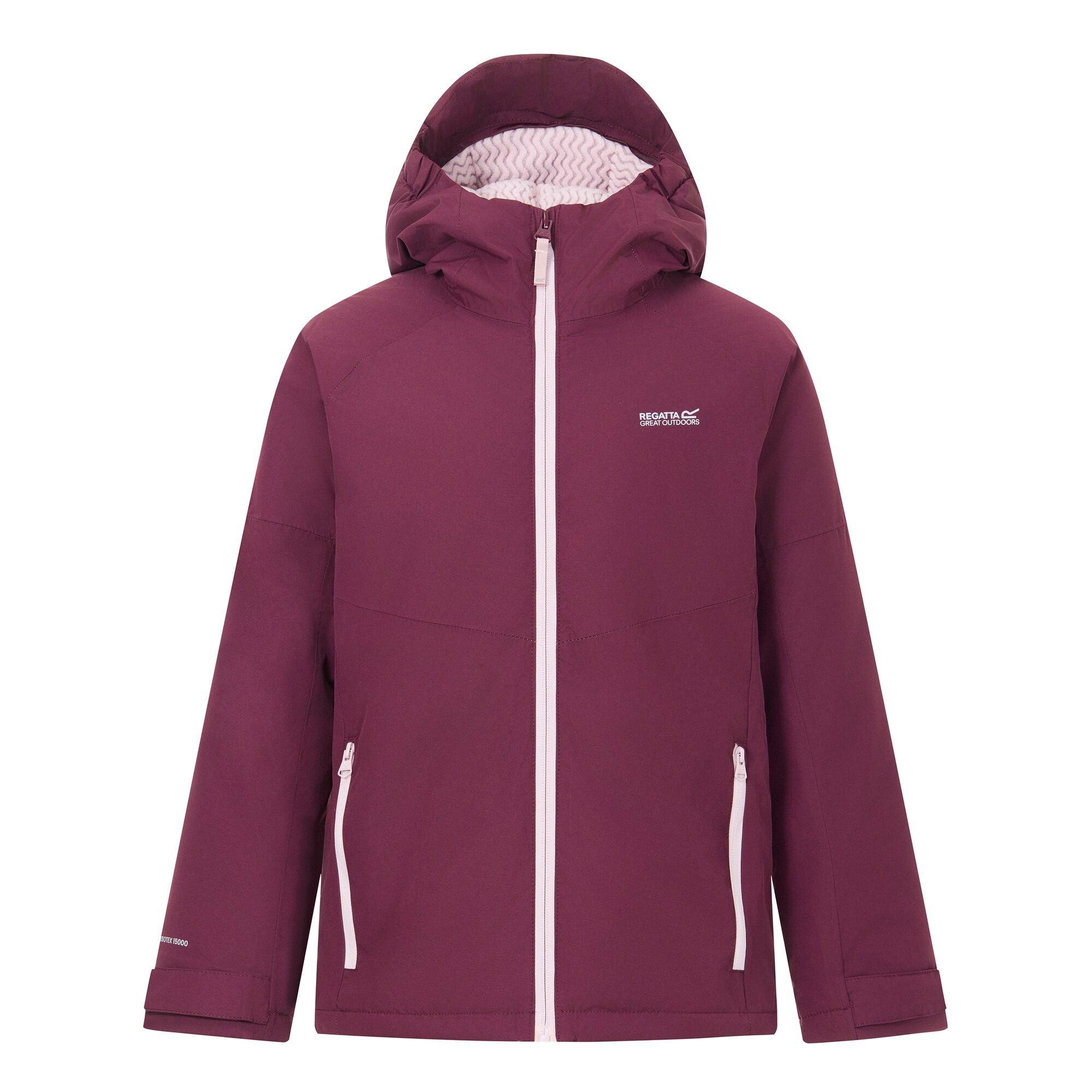 Fig(Powder Lila - Regatta - Kids Hillain Waterproof Jacket - 8