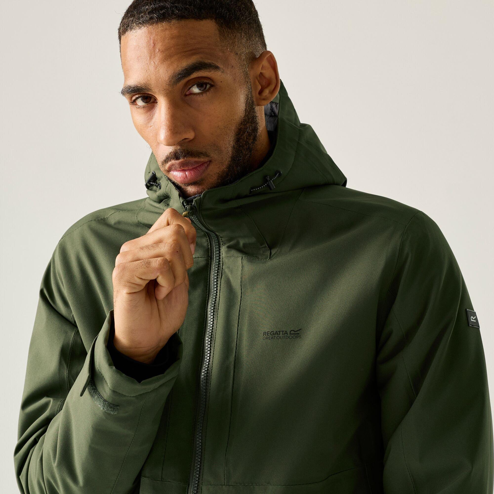 Dark Khaki - Regatta - Mens Hoscar Waterproof Jacket - 5