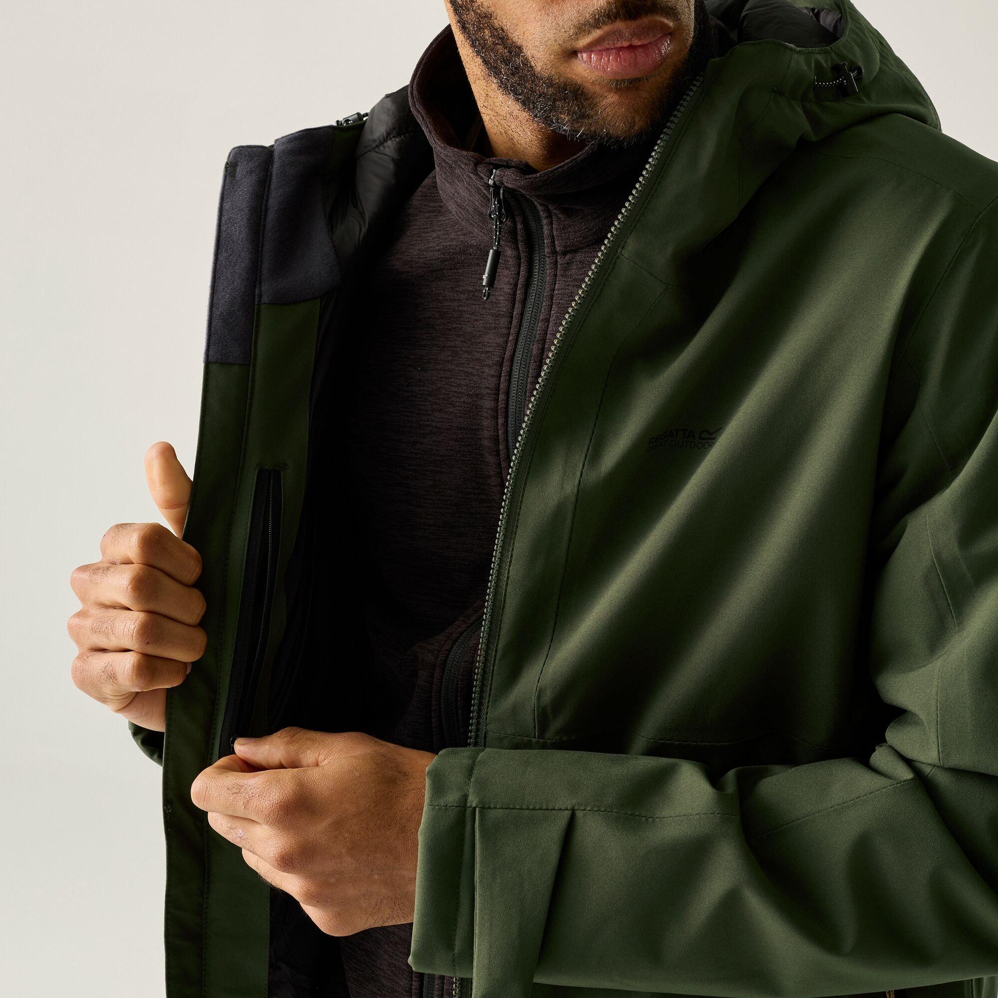 Dark Khaki - Regatta - Mens Hoscar Waterproof Jacket - 8